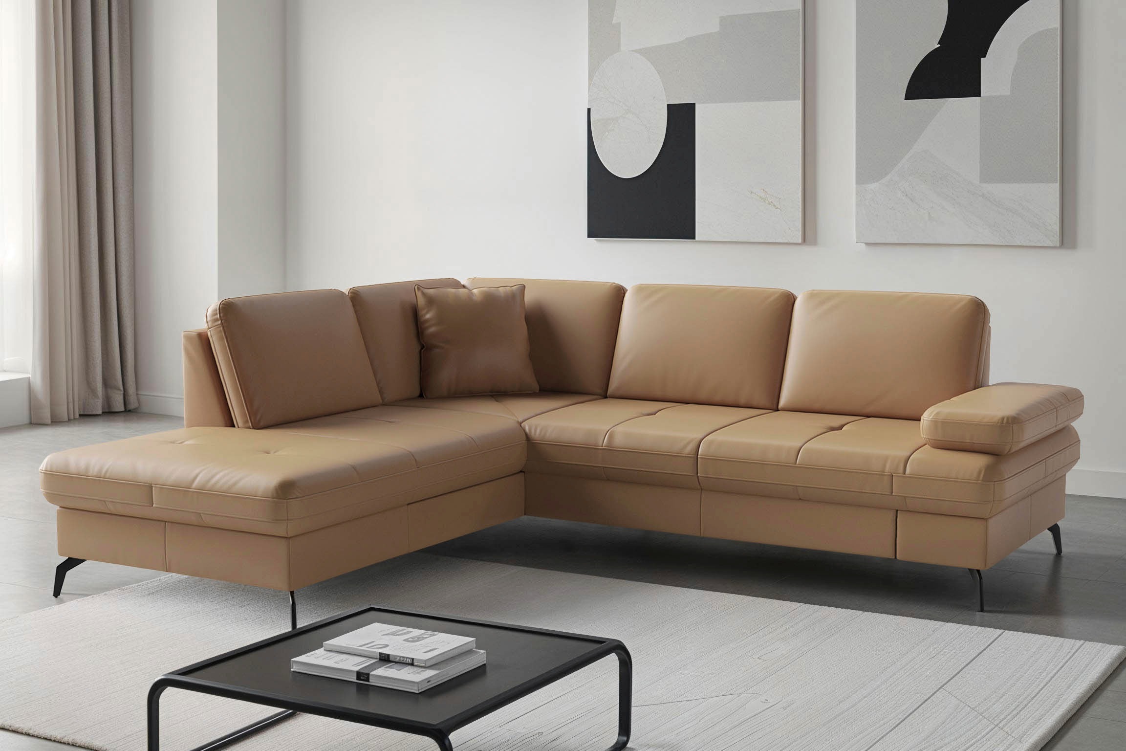 sit&more Ecksofa "Morris Jubi, Ottomane, Breite 238 cm" mit Armteilfunktion, wahlweise mit Schlaffunktion