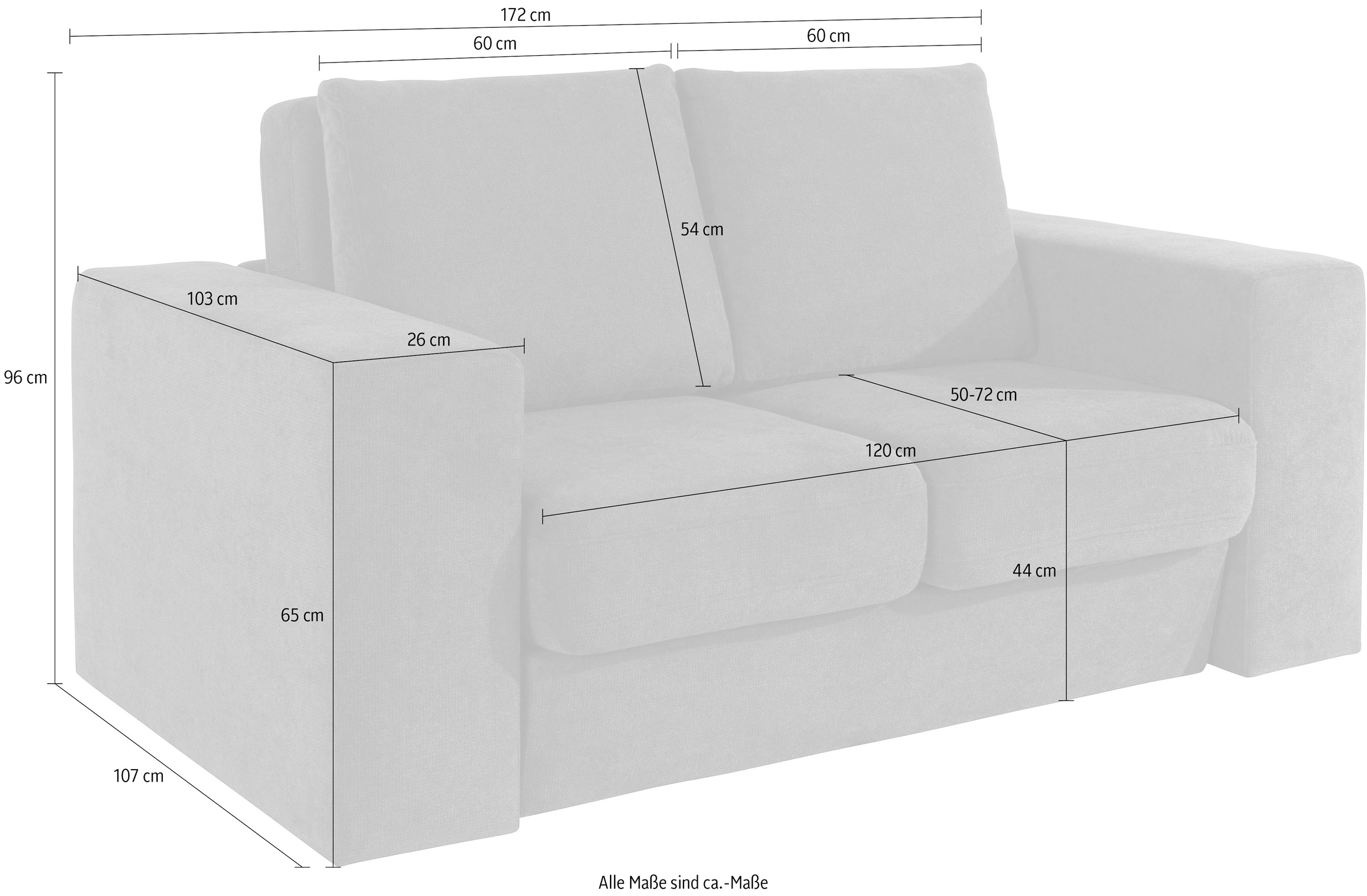 LOOKS by Wolfgang Joop 2-Sitzer »Looksv«, Verwandlungssofa: aus Sofa wird Sofa mit 2 Hockern