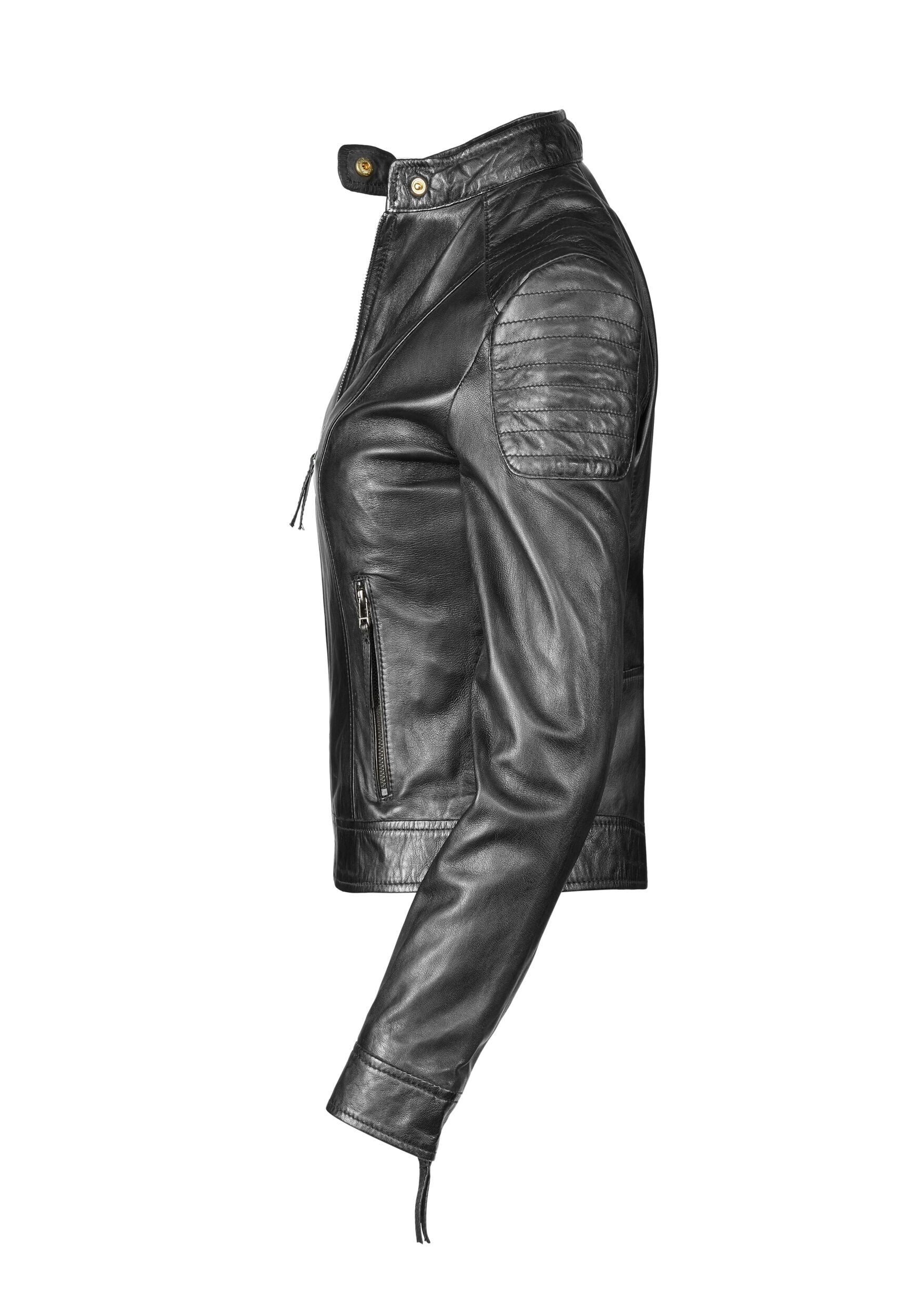 Apple of Eden Lederjacke »Apple of Eden Lederjacke AOE-101« ohne Kapuze aus hochwertigem Leder