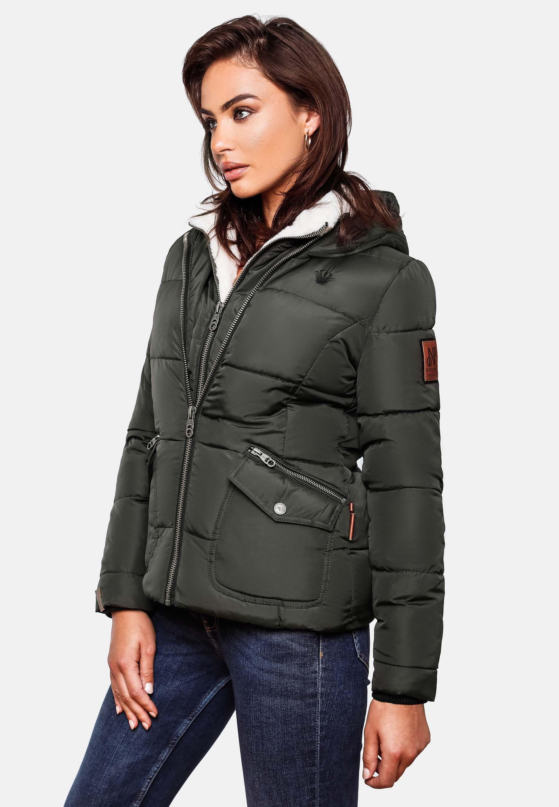 Navahoo Winterjacke mit Damen stylische »Megan«, kaufen Kapuze, Teddyfutter Steppjacke BAUR für | mit