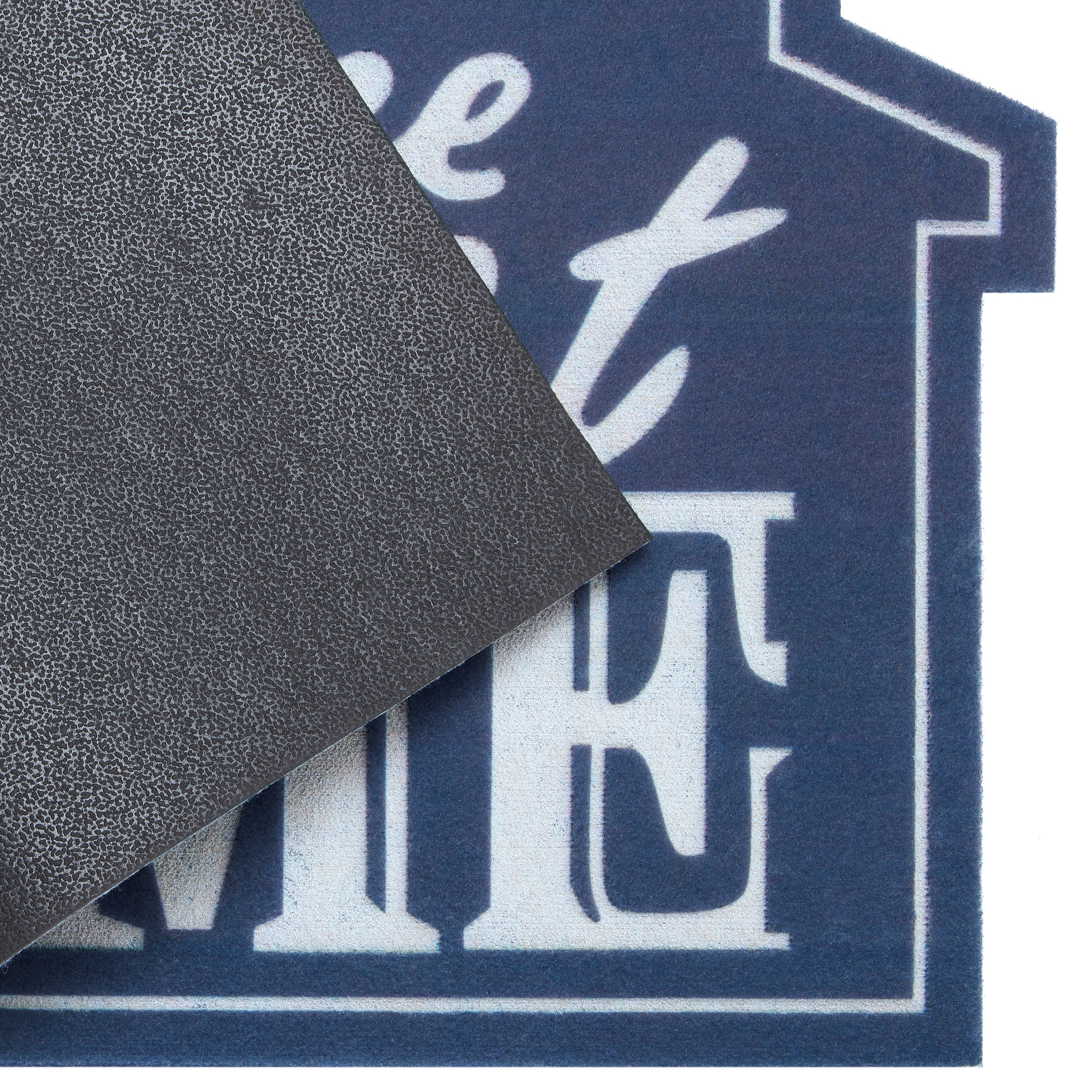 my home Fußmatte »Home sweet Home Haus, Türmatte«, Motivform, 6 mm Höhe, Türvorleger, mit Spruch, Robust, Pflegeleicht, Rutschfest