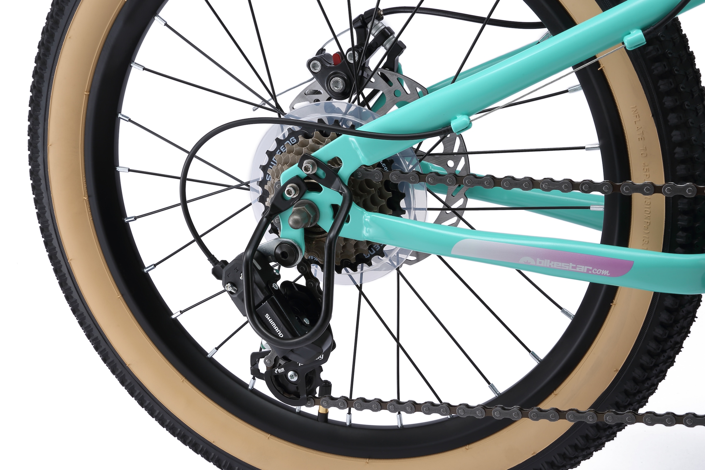 Bikestar Jugendfahrrad 7 Gang Shimano RD-TY21 Schaltwerk Kettenschaltung