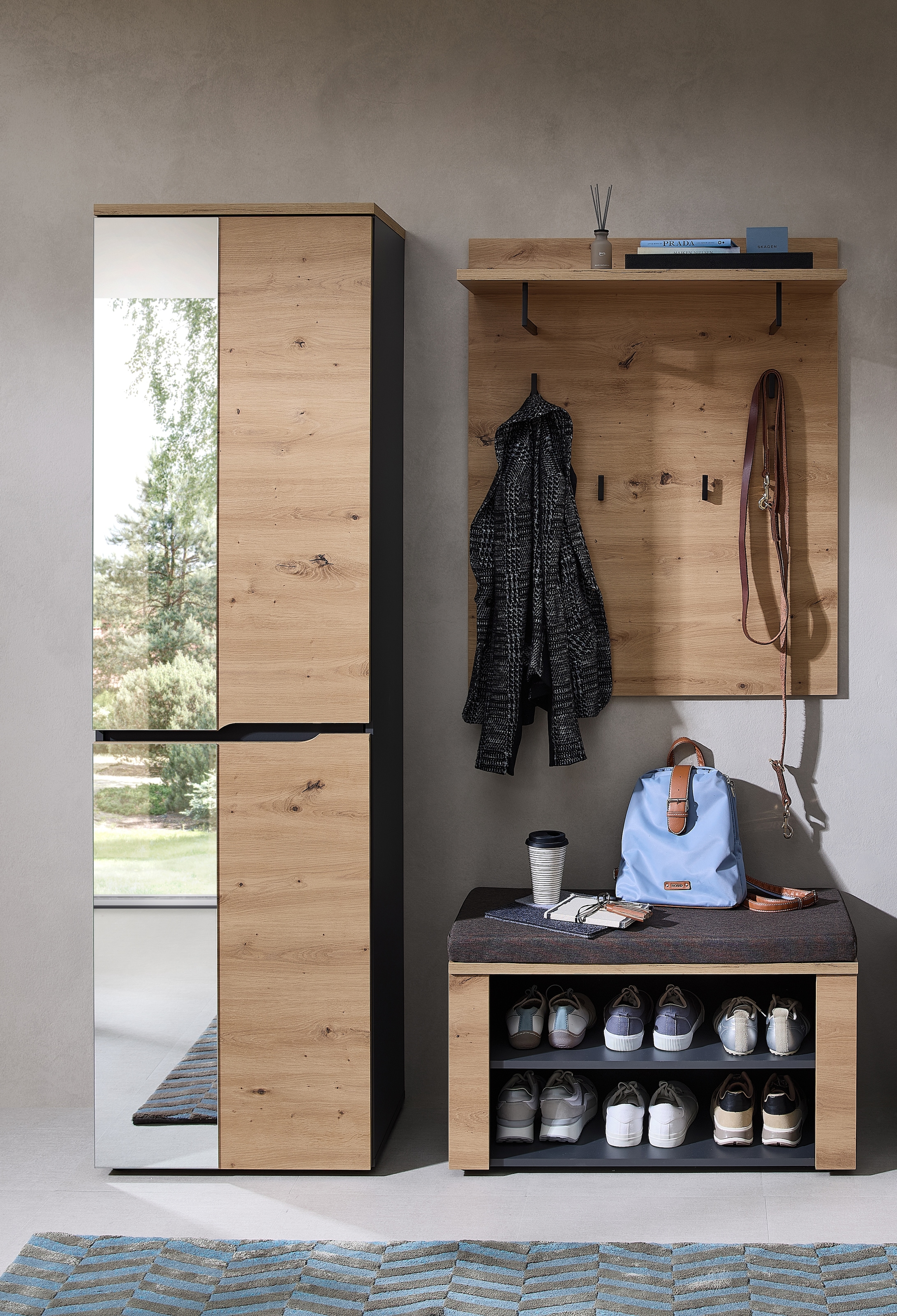 OTTO home Garderoben-Set »Fargo Garderobenset, 150/192/38 (B/H/T cm)« 3 Stk. tlg.