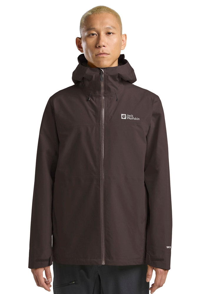 Jack Wolfskin Funktionsjacke "HIGHEST PEAK 3L JKT M" mit Kapuze 3 Lagen Wetterschutzjacke, wasser-und winddicht, atmungsaktiv