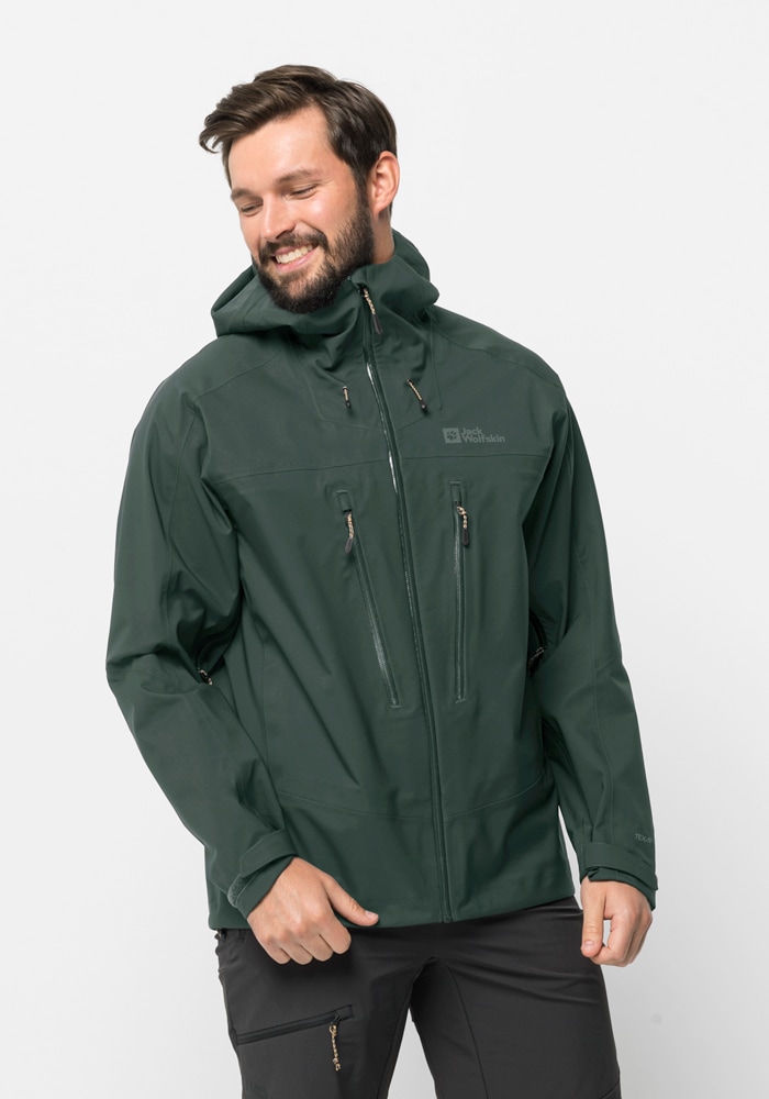 Jack Wolfskin Trekkingjacke "KAMMWEG 3L JKT M", mit Kapuze