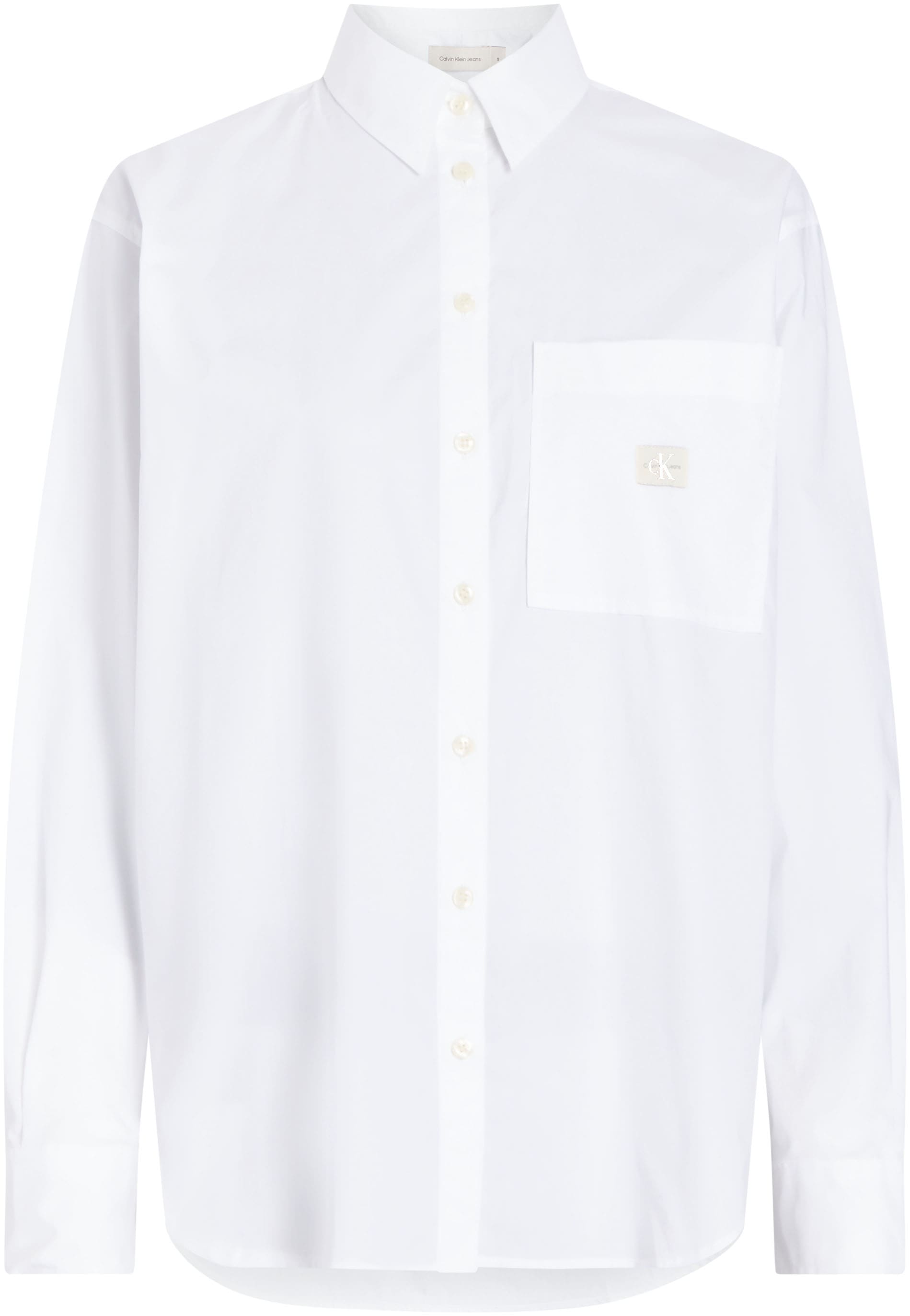 Calvin Klein Jeans Langarmhemd »WOVEN LABEL RELAXED SHIRT«, mit Logopatch