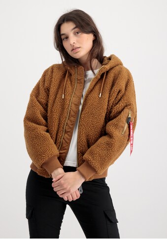 Bomberjacke »ALPHA INDUSTRIES Women - Bomber Jackets MA-1 OS Hooded Teddy Wmn«