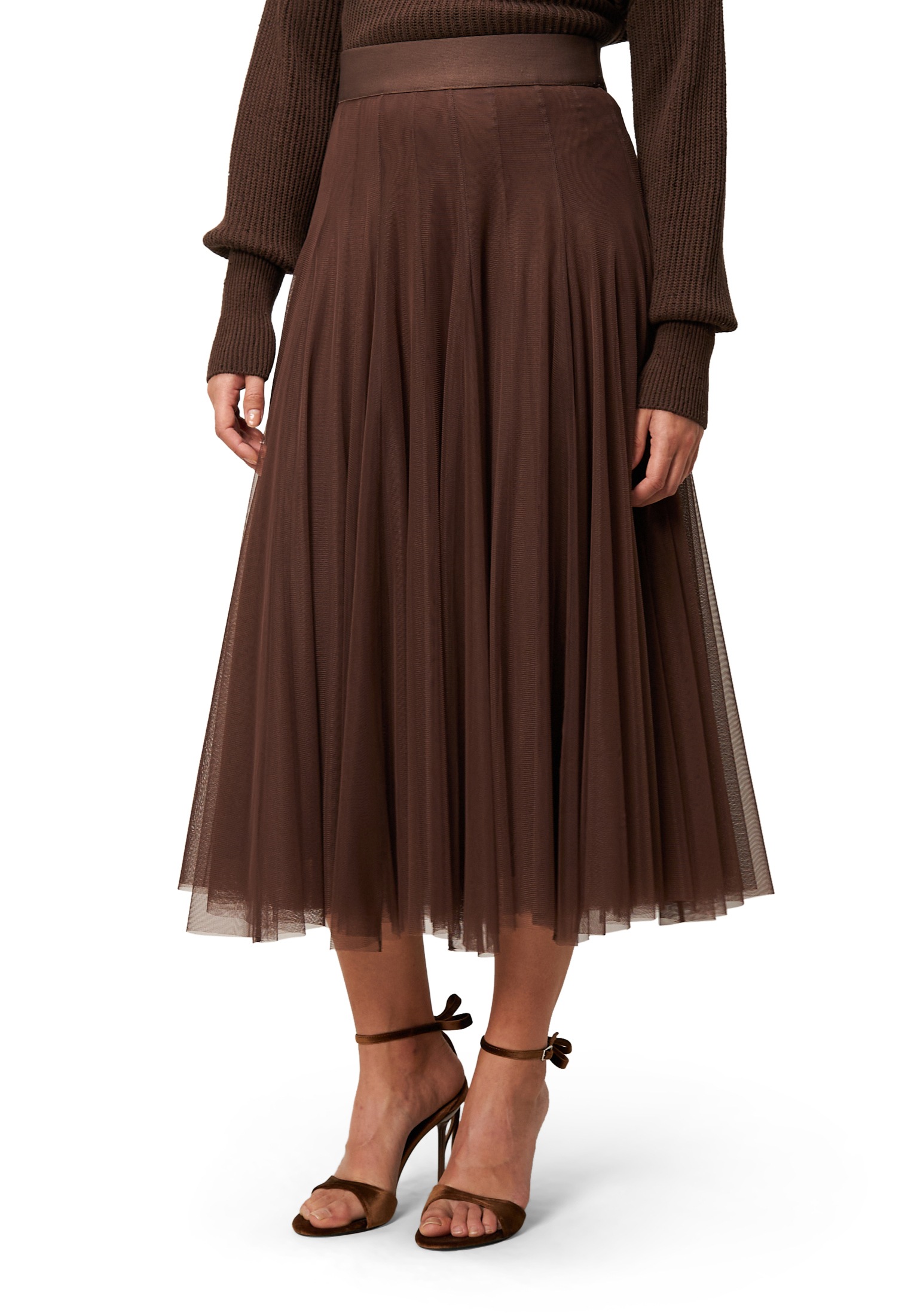 Zero Midirock "Damen mit Gummibund" Falten günstig online kaufen