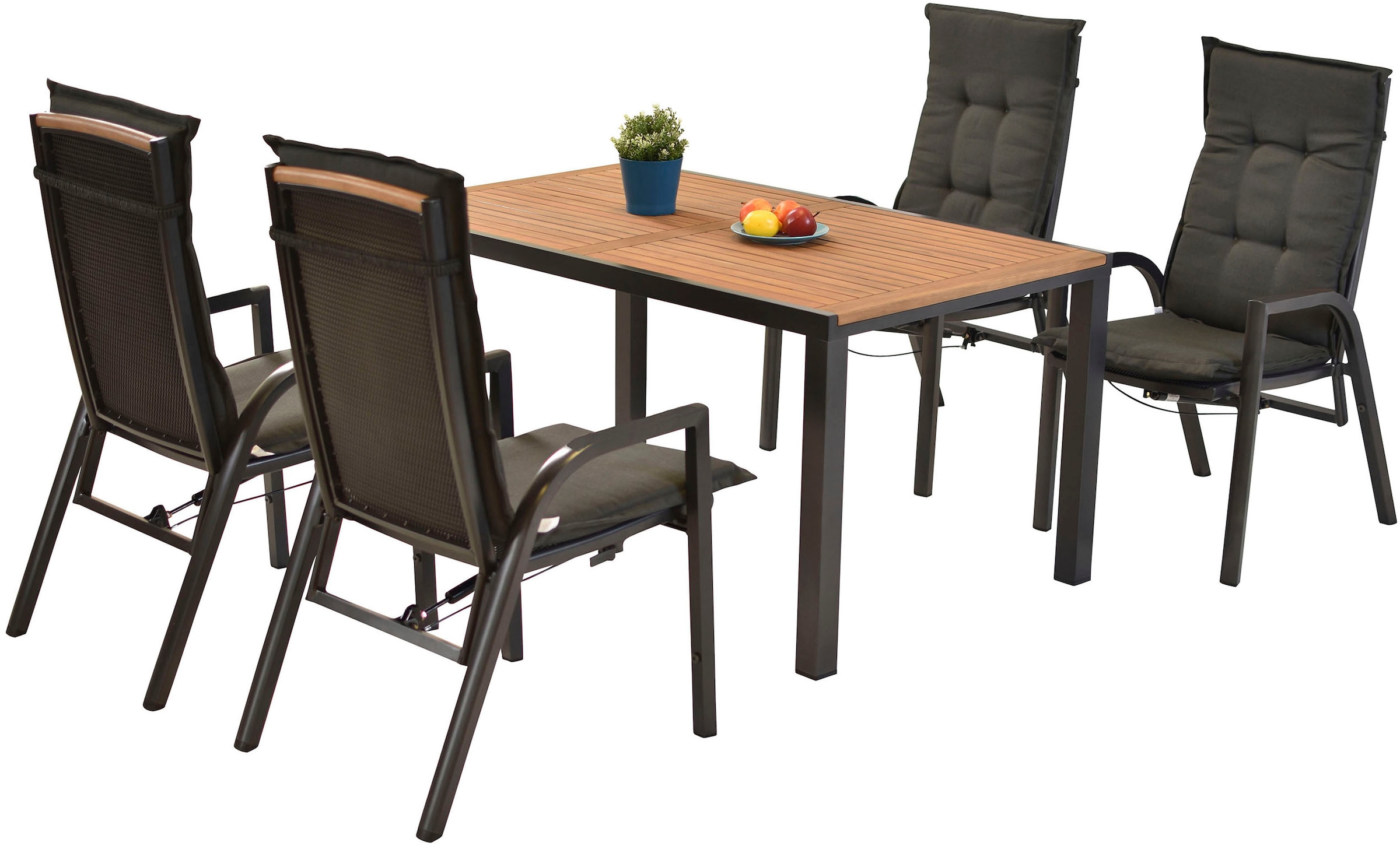MERXX Garten-Essgruppe ""Tilos"", (Set, 9 tlg., ückenabschluss aus Akazienh günstig online kaufen