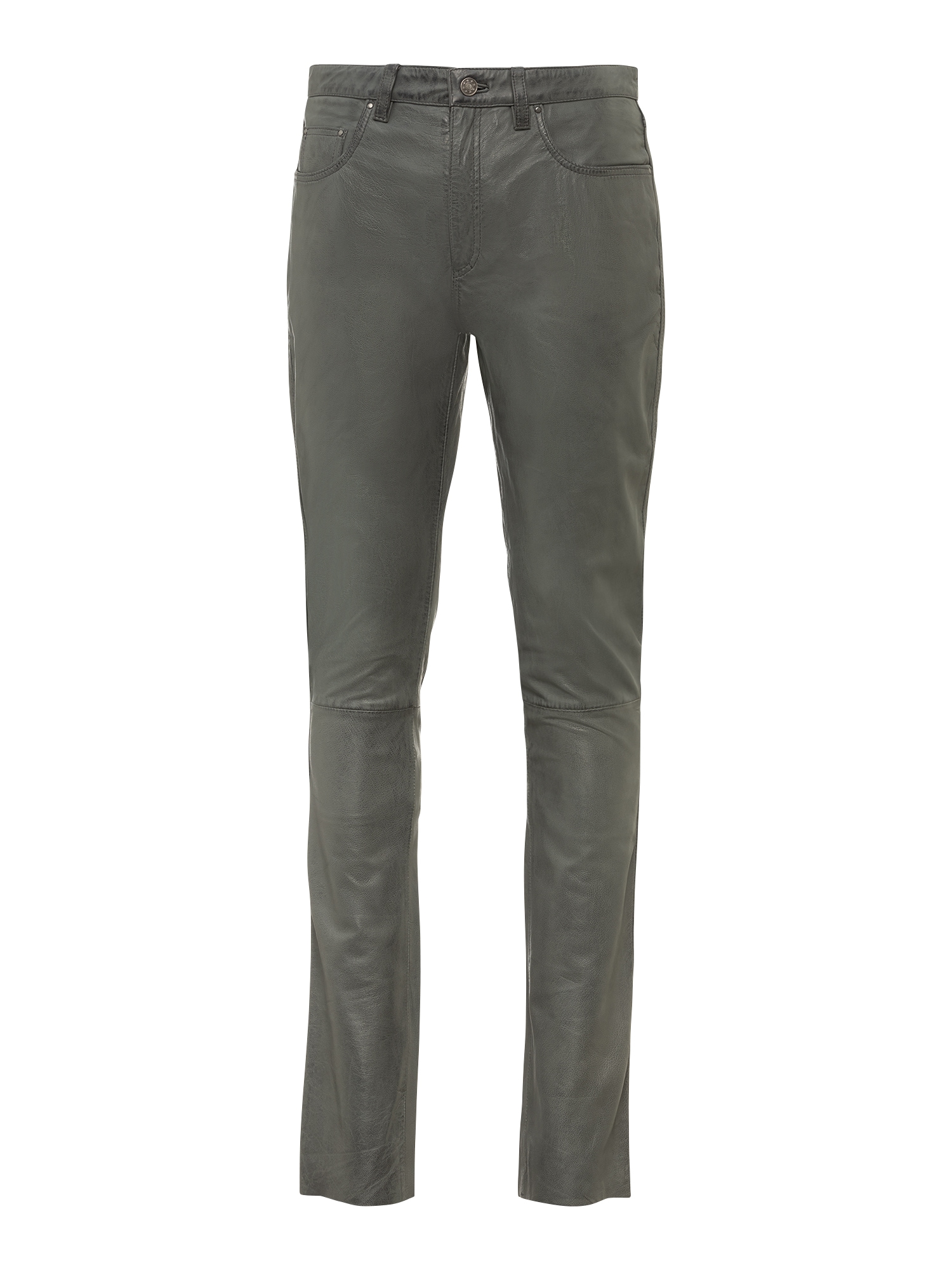 RICANO 5-Pocket-Hose "Lederhose Slim Fit" Handgefertigt aus echtem Leder