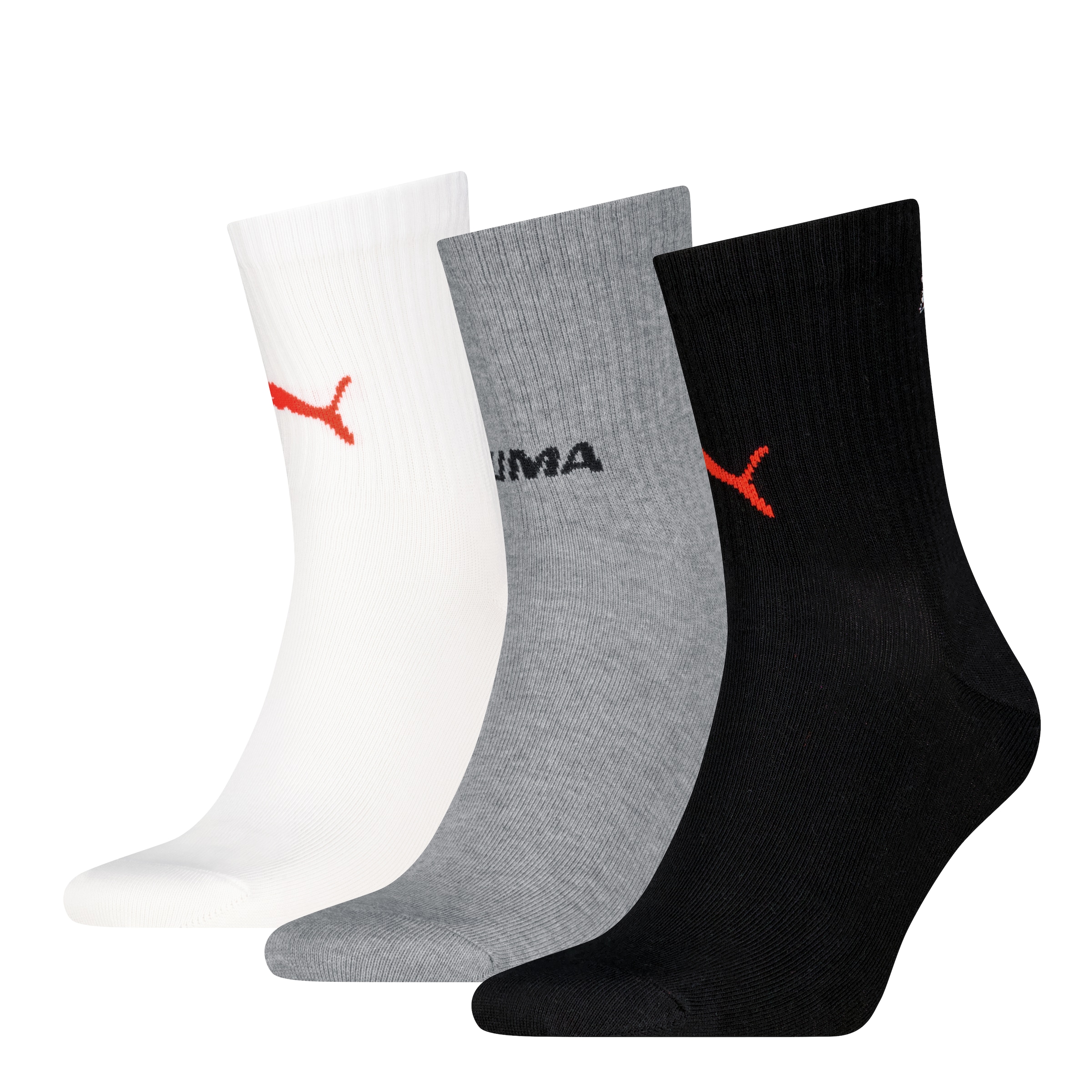 PUMA Kurzsocken "PUMA UNISEX LOGO STACKING SHORT CREW" 3 Paar
