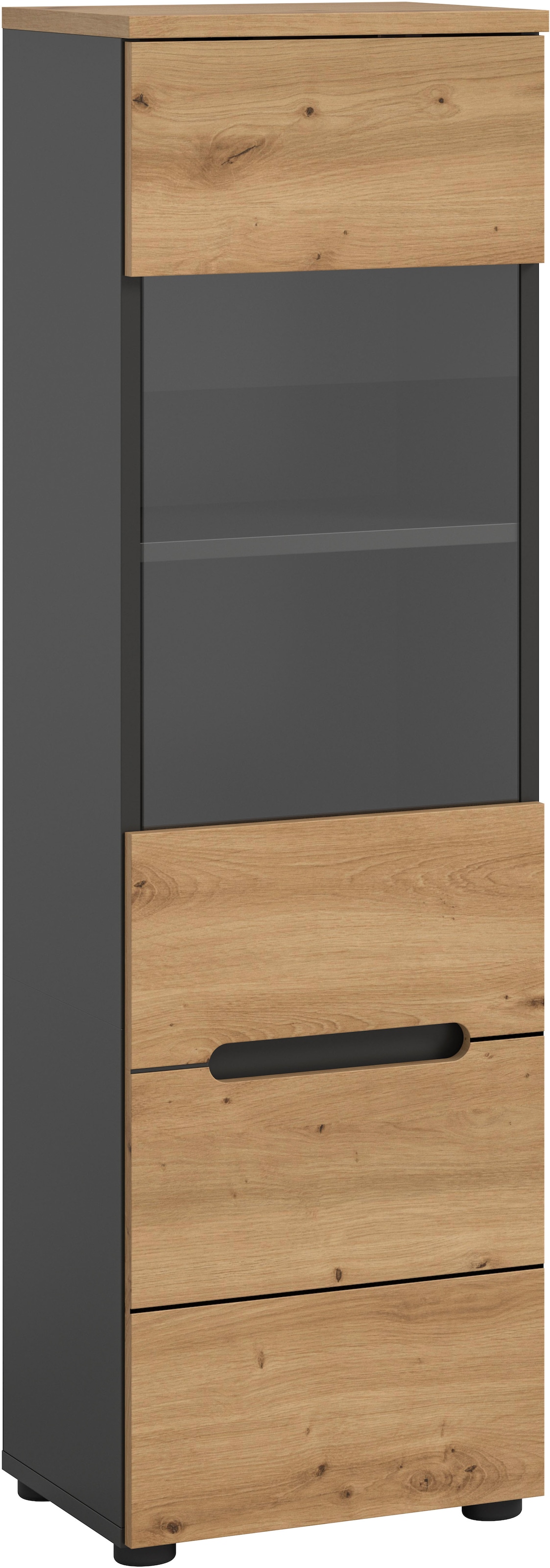 INOSIGN Vitrine "REHAT, TOPSELLER, Höhe: 125 cm, 1 Glastür, 1 Böden, 3 Fäch günstig online kaufen
