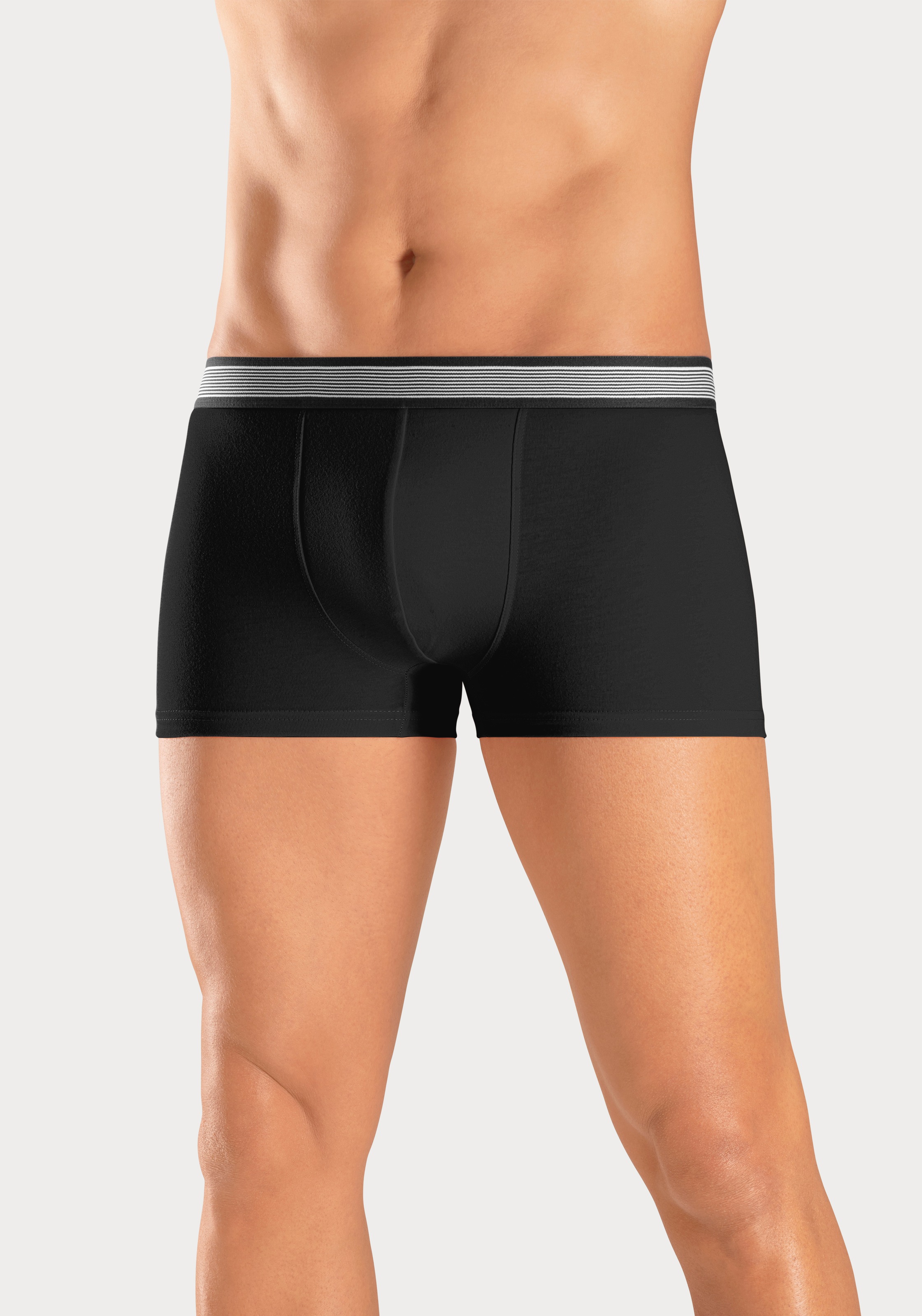 Thumbnail - H.I.S Boxer "Boxershorts für Herren" Packung, 4 Stk. tlg., mit gestreiftem Webbund