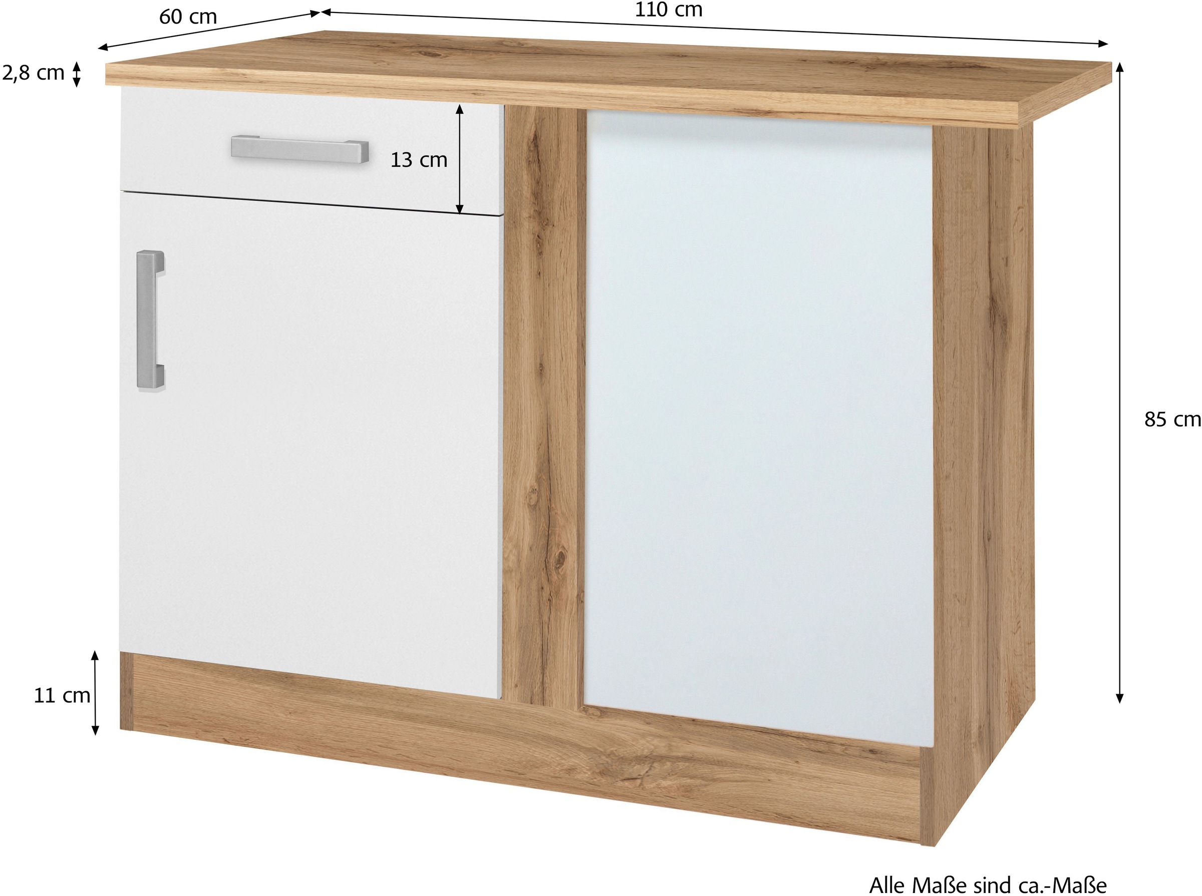 KOCHSTATION Eckunterschrank »KS-Toronto, Breite 110 cm«