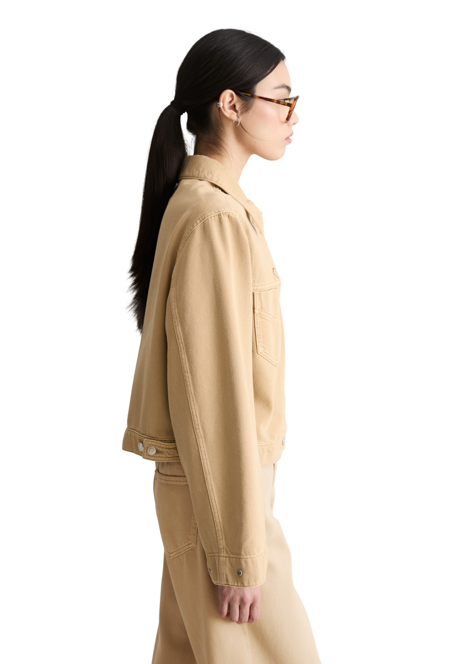 Marc O'Polo DENIM Jeansjacke »aus Organic-Cotton-Lyocell-Mix« ohne Kapuze