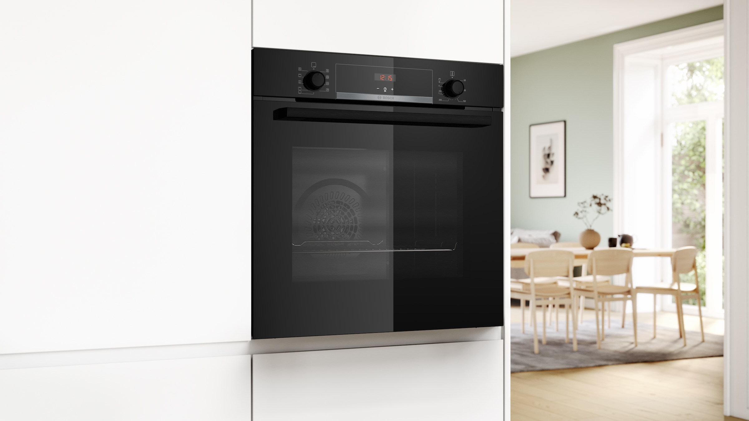 BOSCH Einbaubackofen Serie 4 "HBA514BB3", mit Teleskopauszug nachrüstbar, Hydrolyse