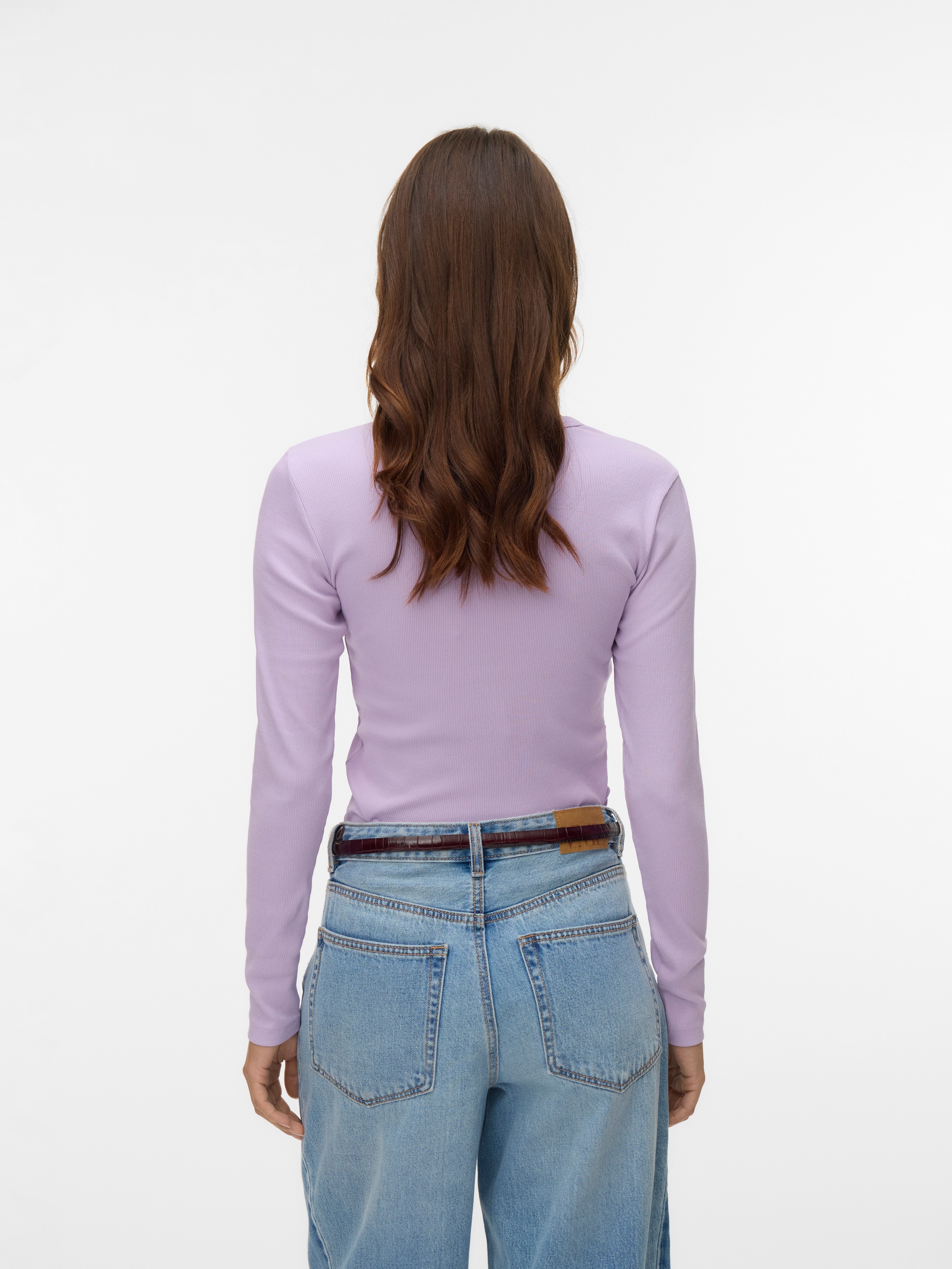 Vero Moda Langarmshirt "VMCHLOE LS SHORT TOP JRS NOOS" Baumwollmischung günstig online kaufen