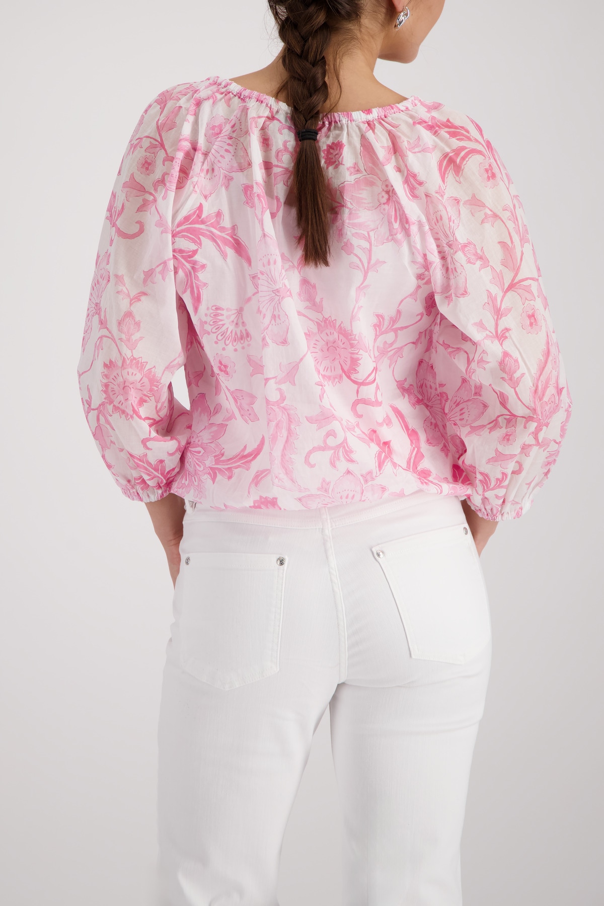 Monari Langarmbluse »Bluse Blumendruck allover« Regular fit mit Blumenmuster
