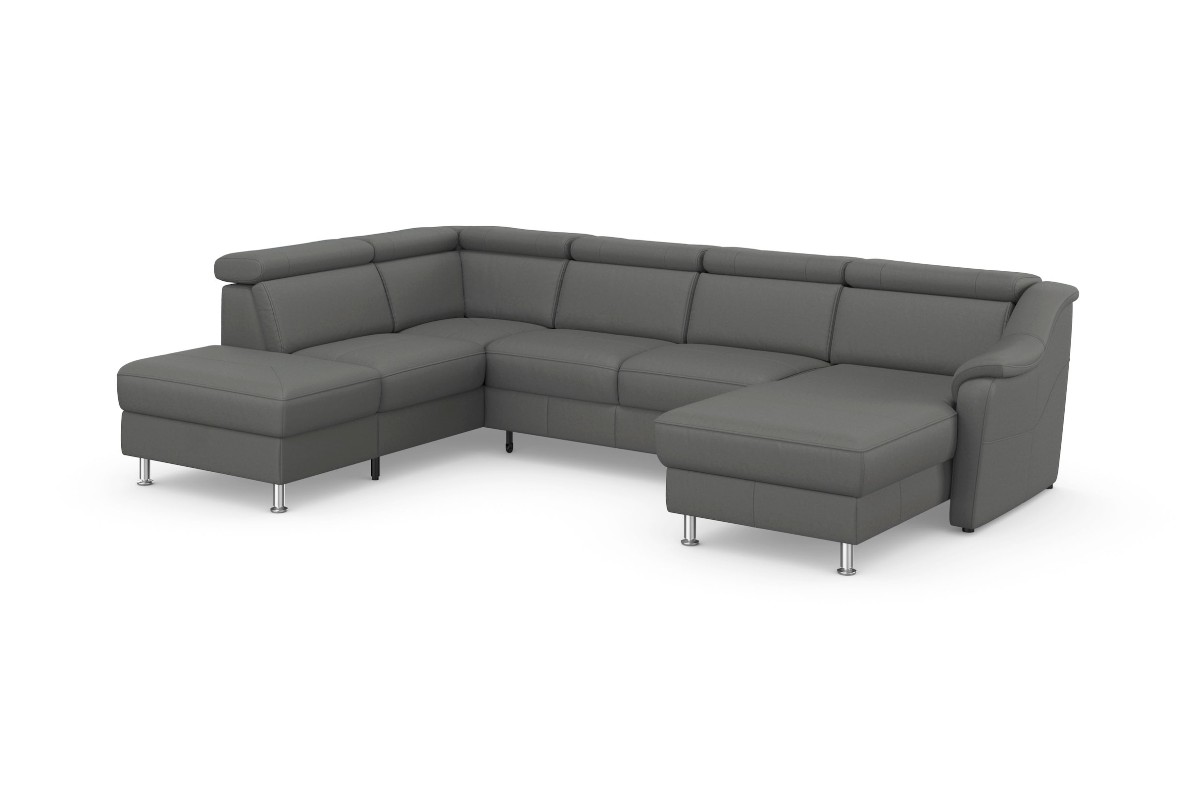 sit&more Wohnlandschaft »Freetown U-Form«, Kopfteilverstellung und Federkern, wahlweise mit Bettfunktion