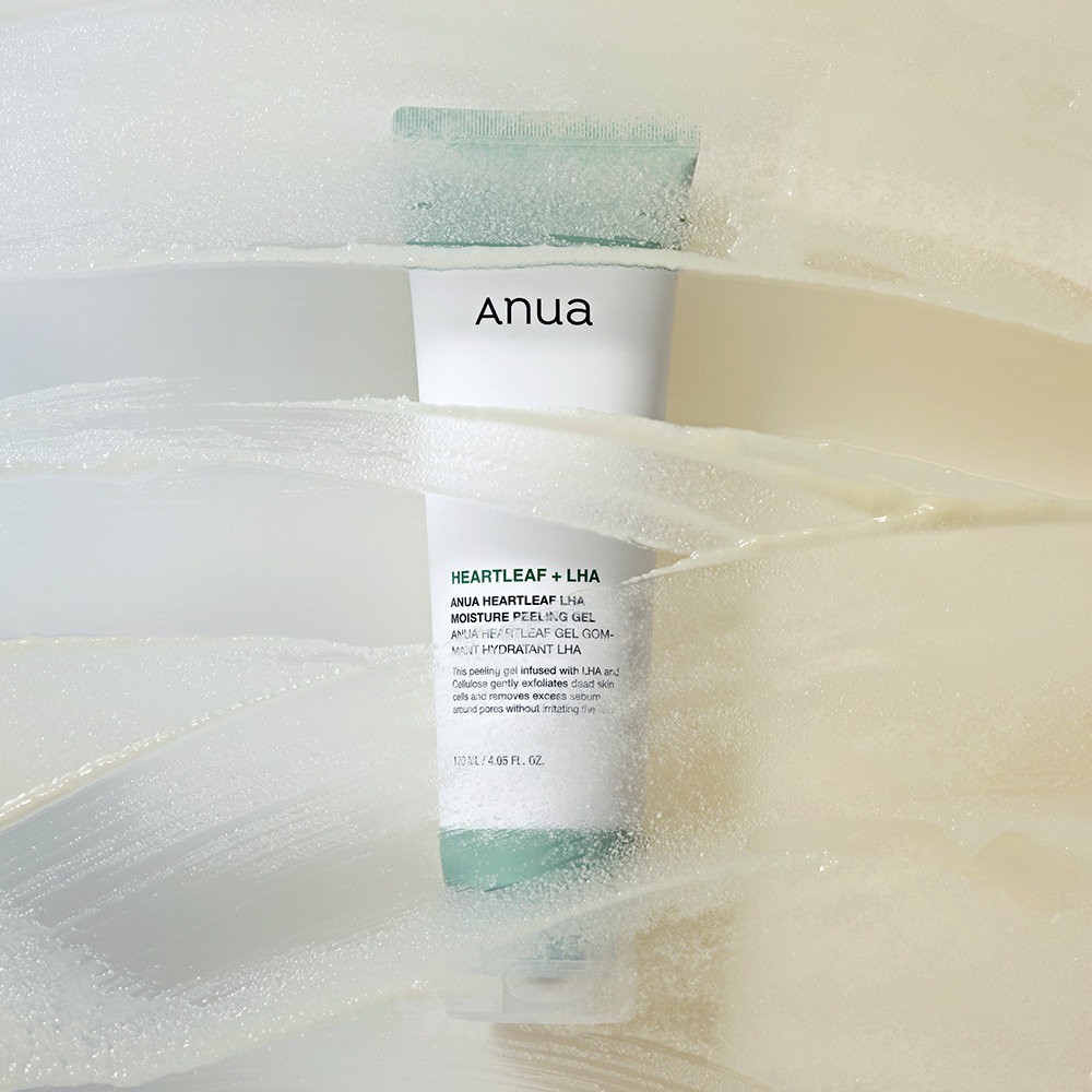ANUA Gesichtspeeling "Anua Heartleaf LHA Moisture Peeling Gel", 120mltransparent, Hautreinigungsmittel, Feuchtigkeitsspendendes Peeling-Gel mit LHA