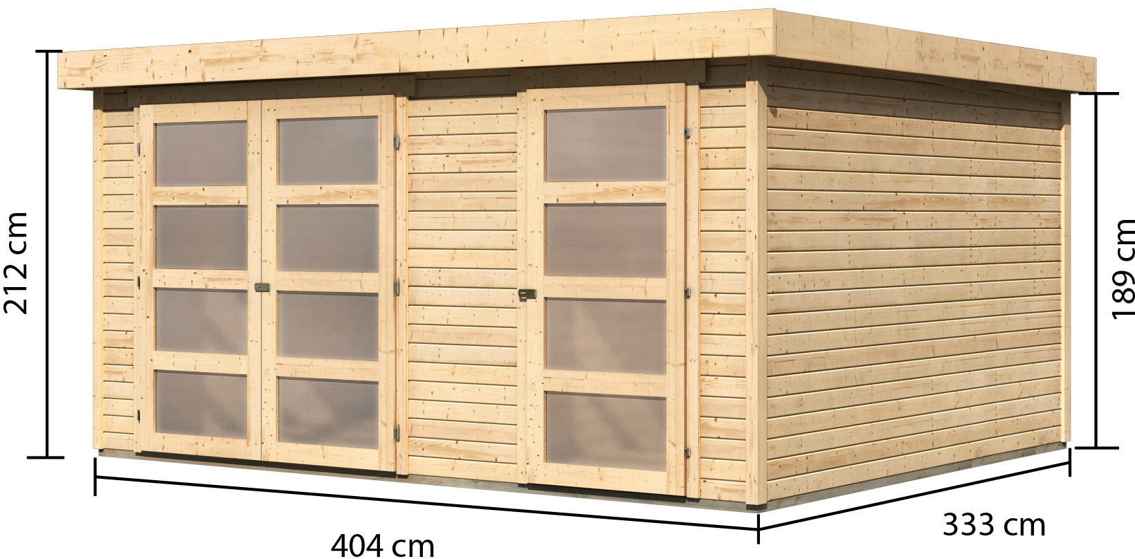 Karibu Gartenhaus »Mühlentrup 3«, terragrau oder naturbelassen