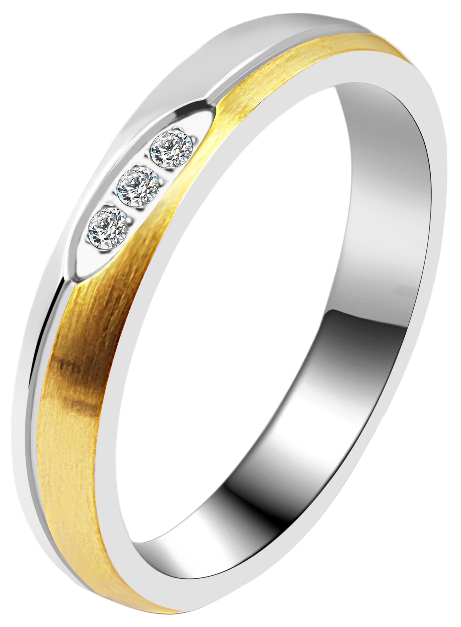 Adelia´s Fingerring »Damen Ring aus Edelstahl mit Strass Steinchen«