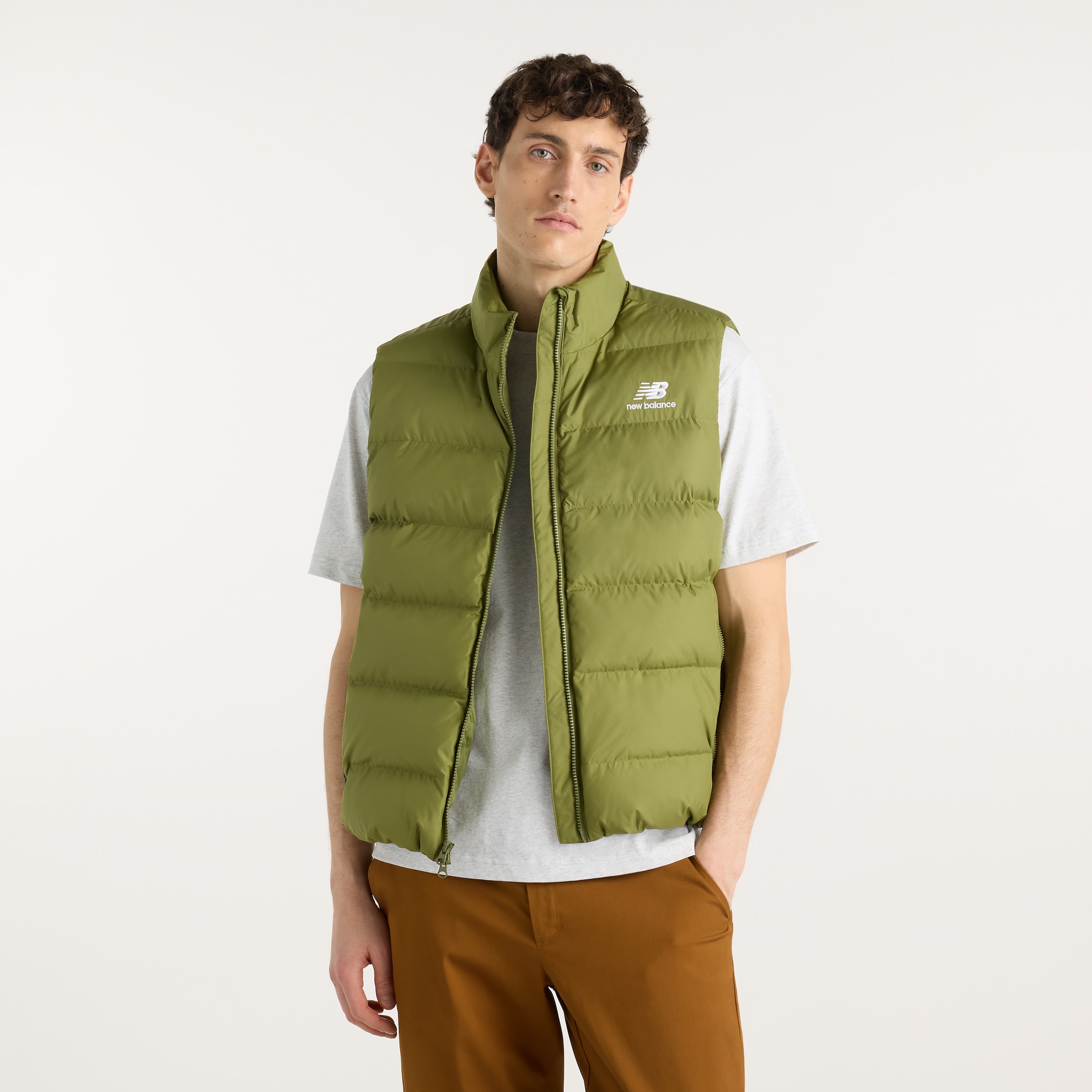New Balance Steppweste "BOSTON PUFFER VEST" mit markanter Steppung, sportlicher Stil, aus Polyester