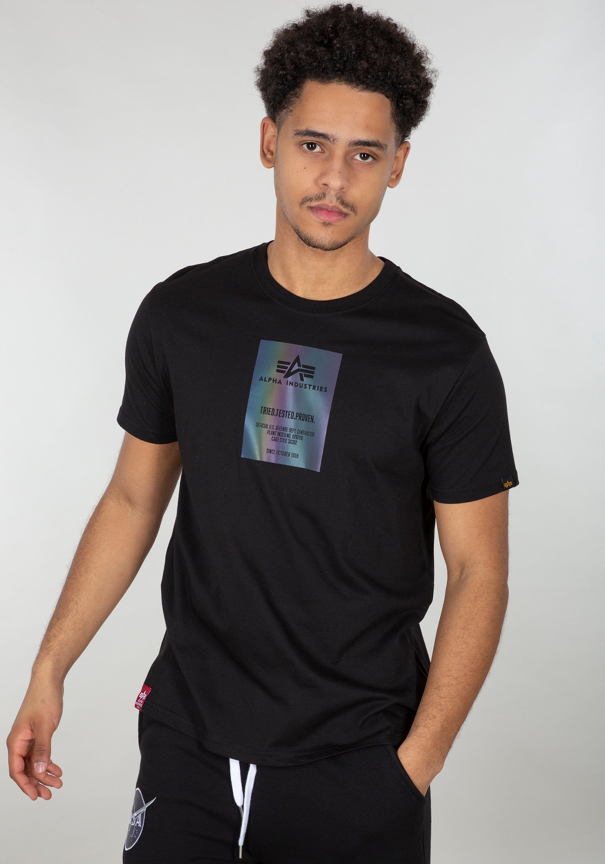 Alpha Industries T-Shirt "Alpha Industries Men - T-Shirts Rainbow Reflectiv günstig online kaufen