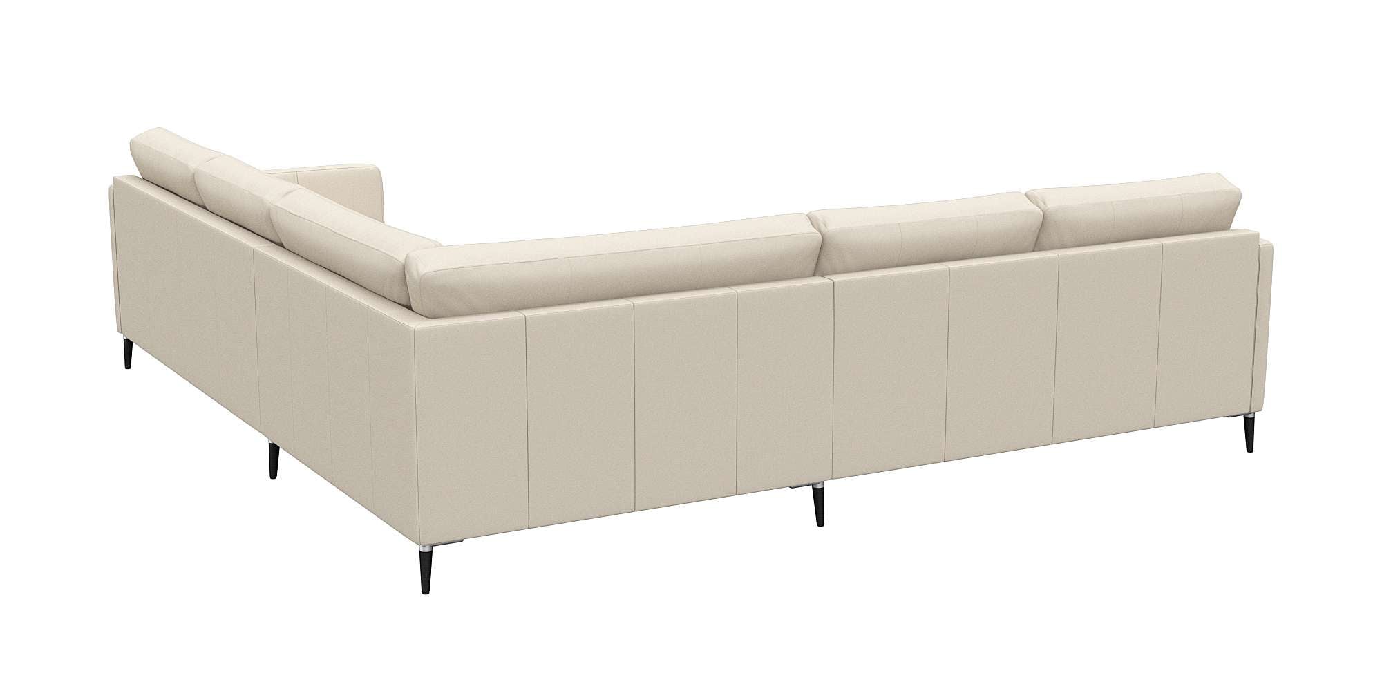 FLEXLUX Ecksofa »Fiore, L-Form, bequem und komfortabel durch hochwertigem Sitzaufbau«, schmale Armlehnen, Kaltschaum, Füße Alu+schwarz