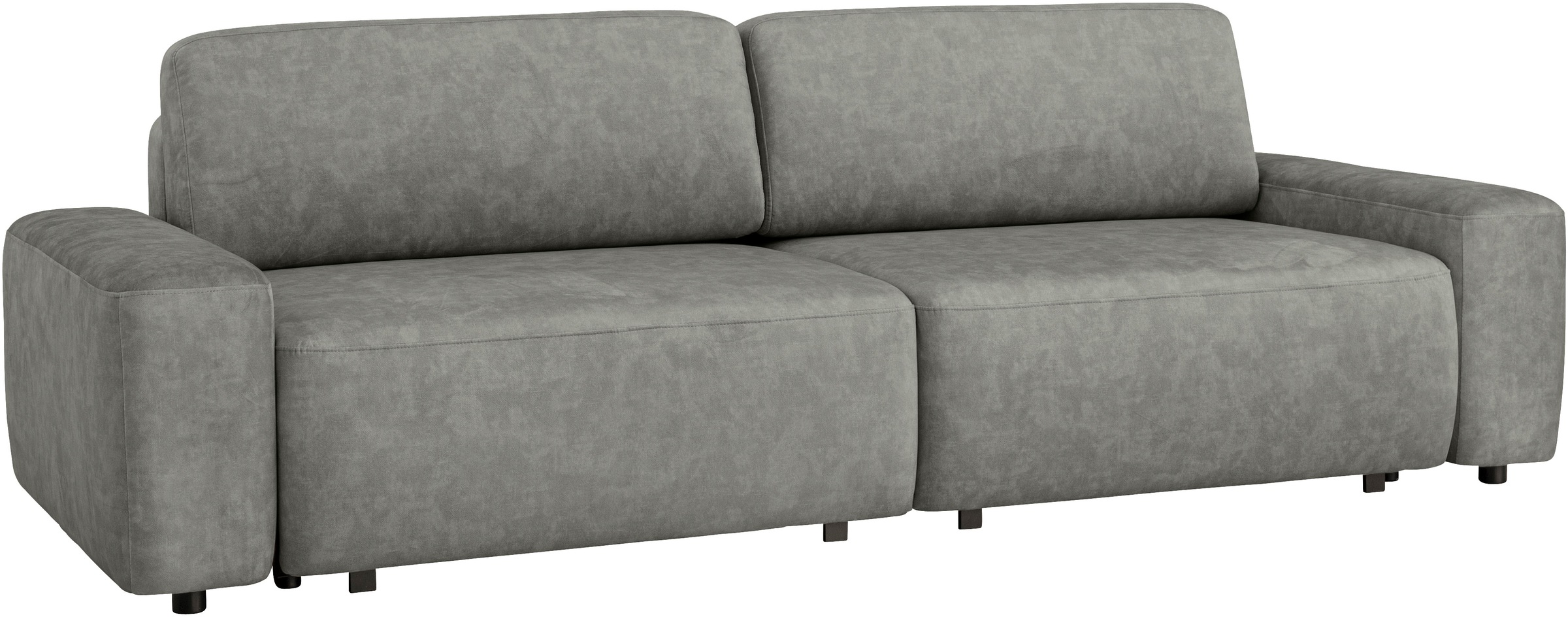 INOSIGN 3-Sitzer »TORGE (257cm), Sofa,Schlafsofa in Cord, Samtvelours, Struktur fein«, rundes Design, Schlaffunktion u. Bettkasten, Liegefläche: 135/200 cm