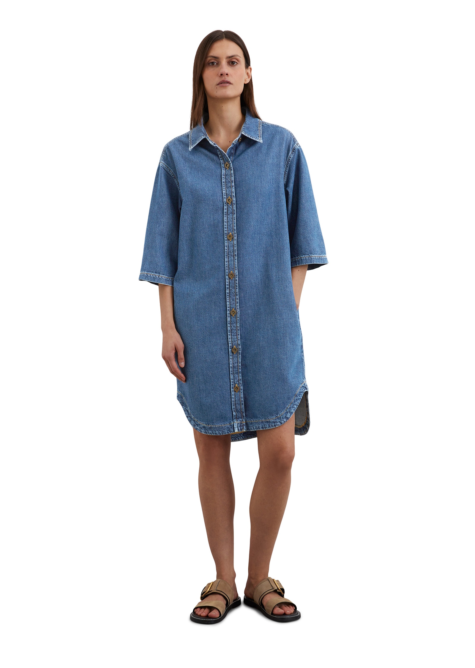 Marc O'Polo Hemdblusenkleid »aus Organic Cotton Lyocell-Mix«