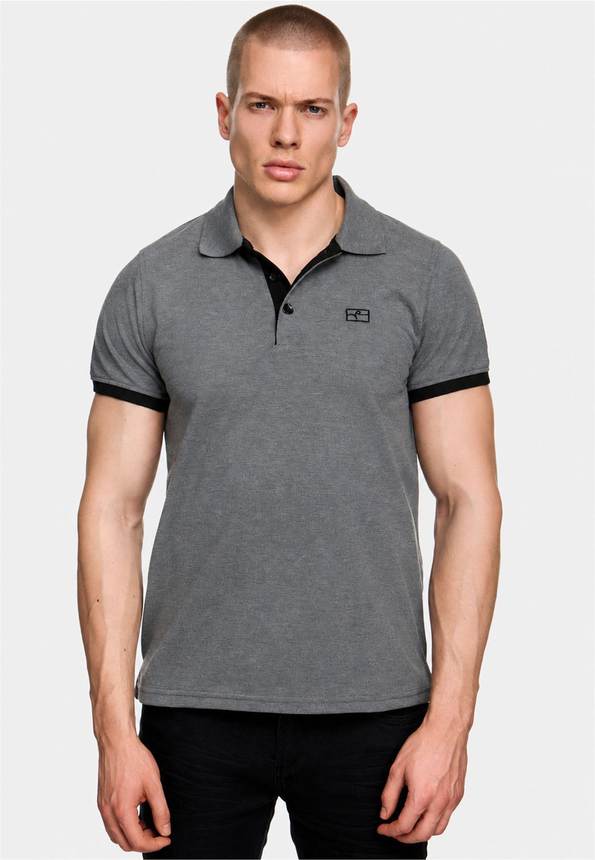 Rusty Neal Poloshirt "Rusty Neal Polo" mit kontrastfarbig abgesetzter Knopfleiste