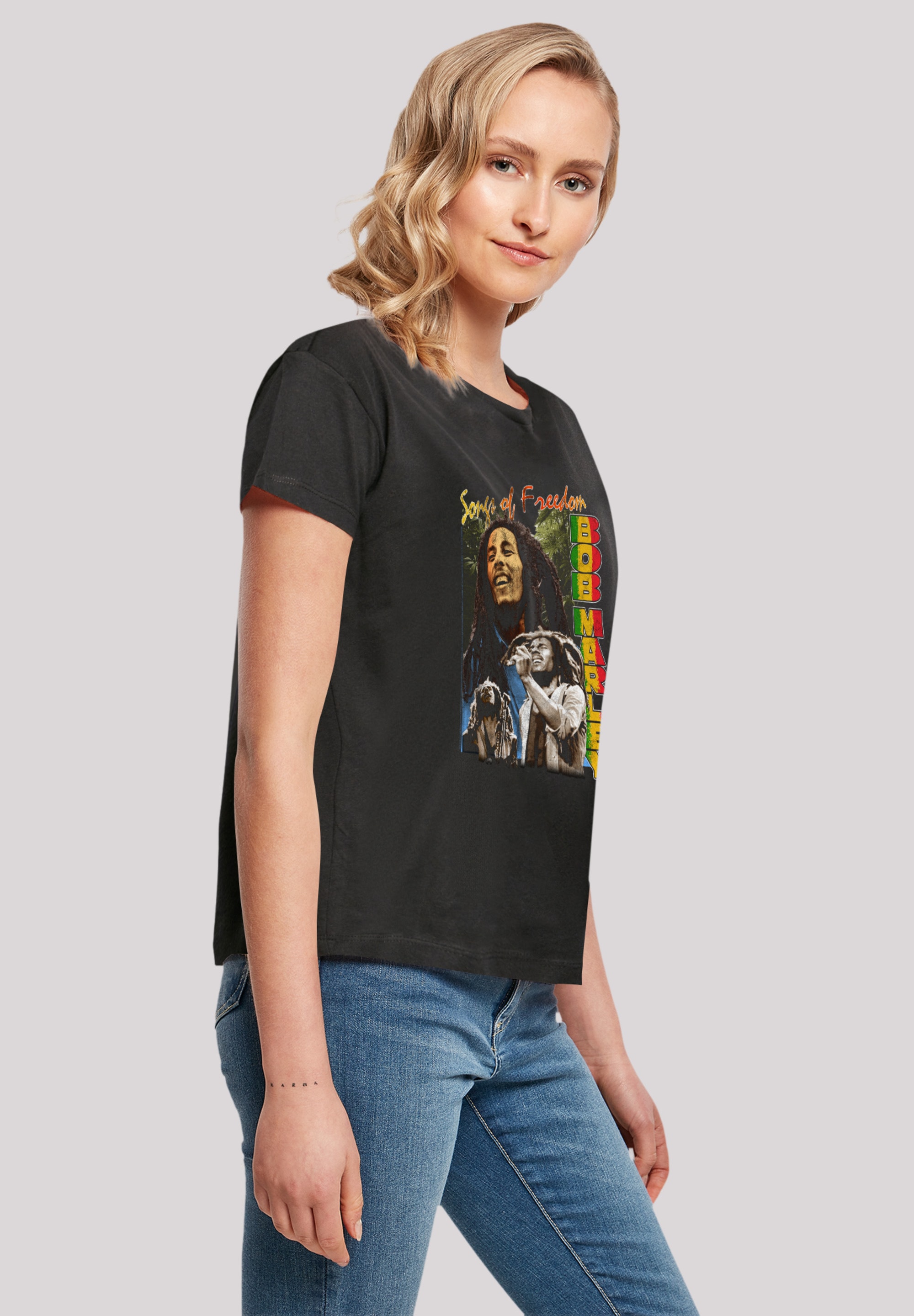 F4NT4STIC T-Shirt »Bob Marley Freedom Vintage Reggae Music«, Premium Qualität, Musik, By Rock Off