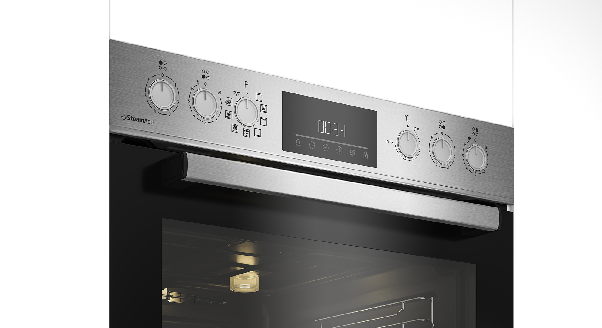 BEKO Elektro-Herd-Set »BBUMA12321XMPE« mit 1-fach-Teleskopauszug Pyrolyse-Selbstreinigung Packung, 2 Stk. tlg. Pyrolyse erleichtert die Reinigung des Backofens.