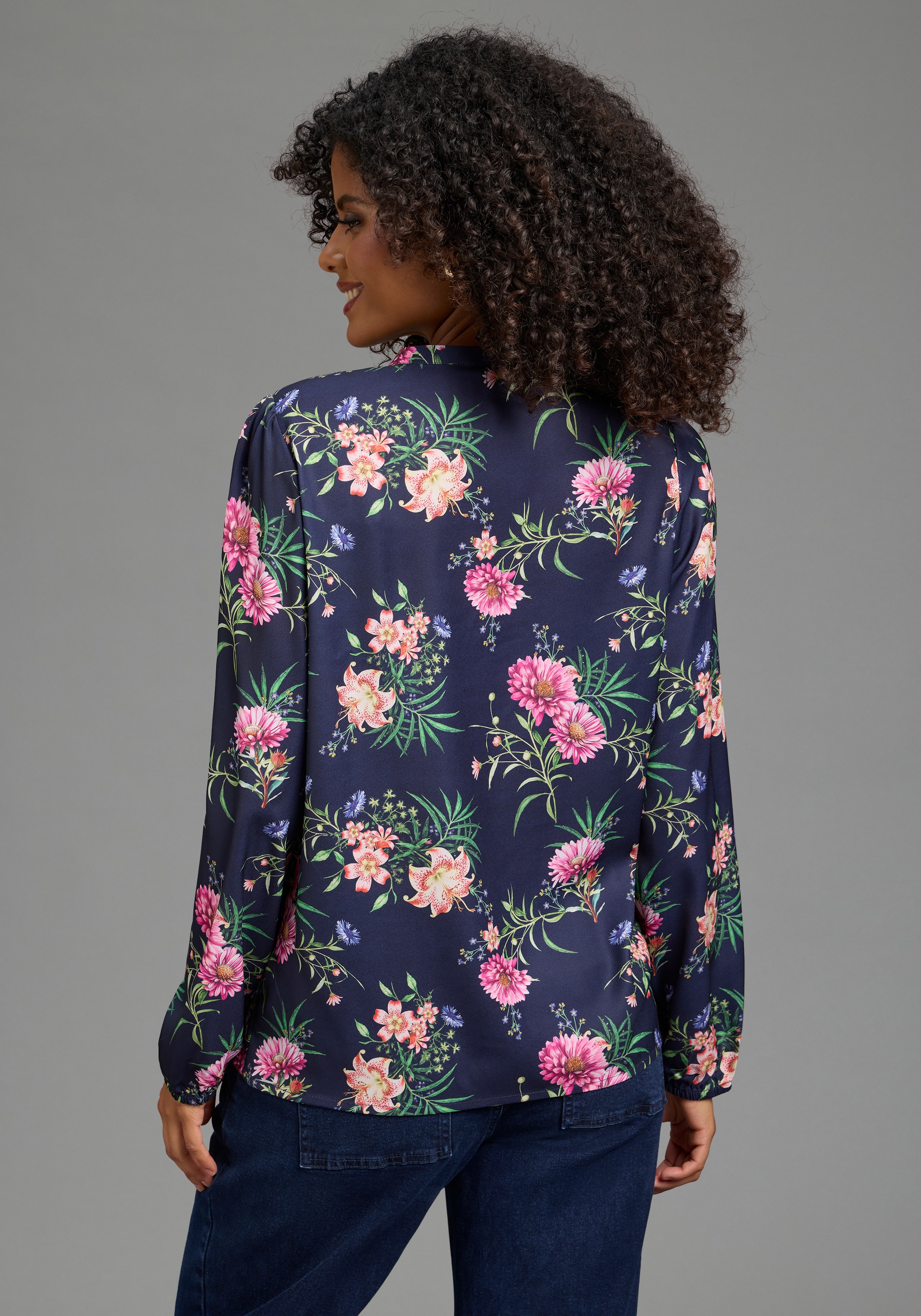 Laura Scott Chiffonbluse femininer Stil, gemusterte Optik, aus Polyester