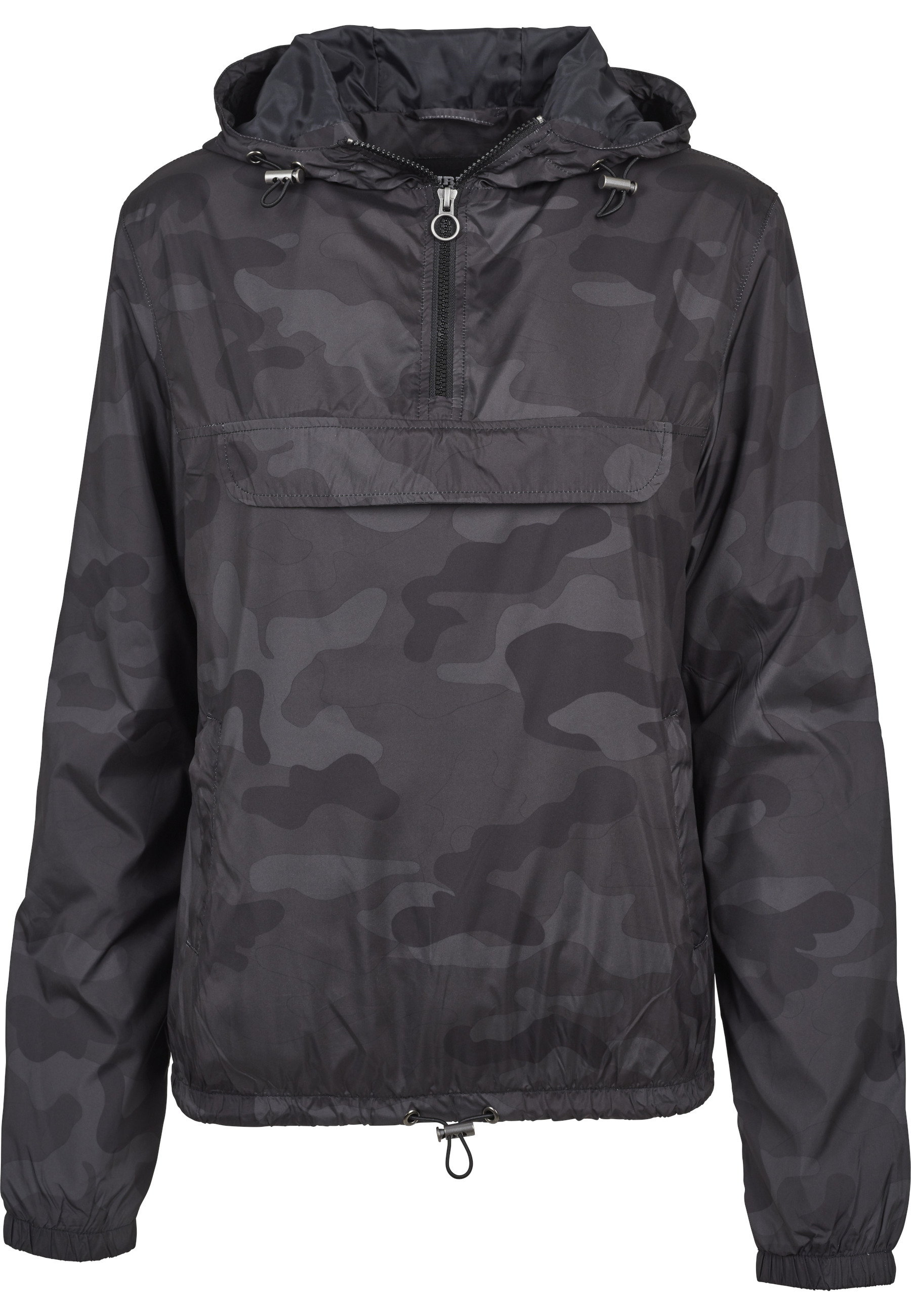 URBAN CLASSICS Outdoorjacke "Urban Classics Damen Ladies Camo Pull Over Jacket" 1 Stk. tlg. mit Kapuze