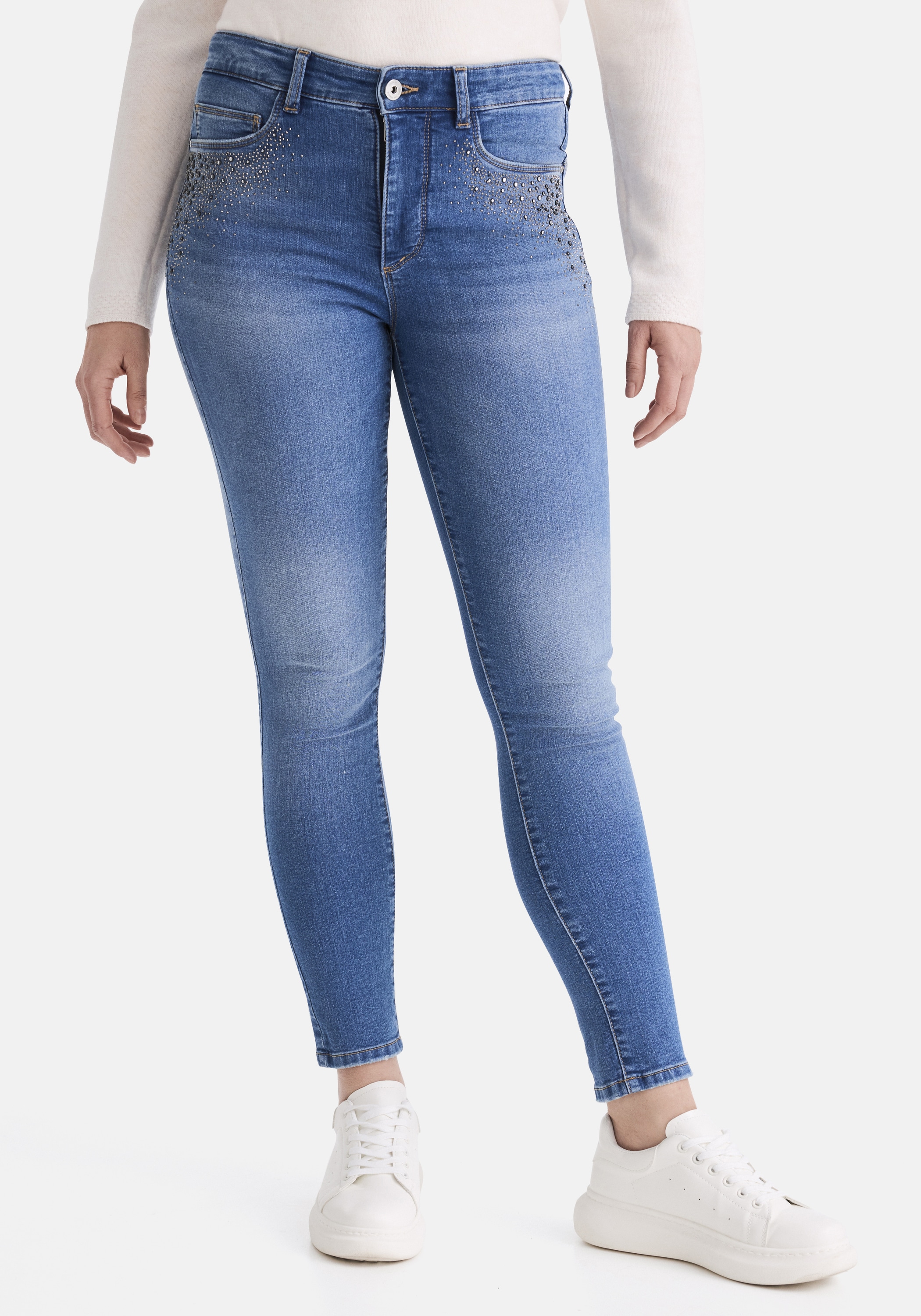 STOOKER WOMEN 5-Pocket-Jeans "Rio Colour Skinny Fit" Skinny Fit Casual Clea günstig online kaufen
