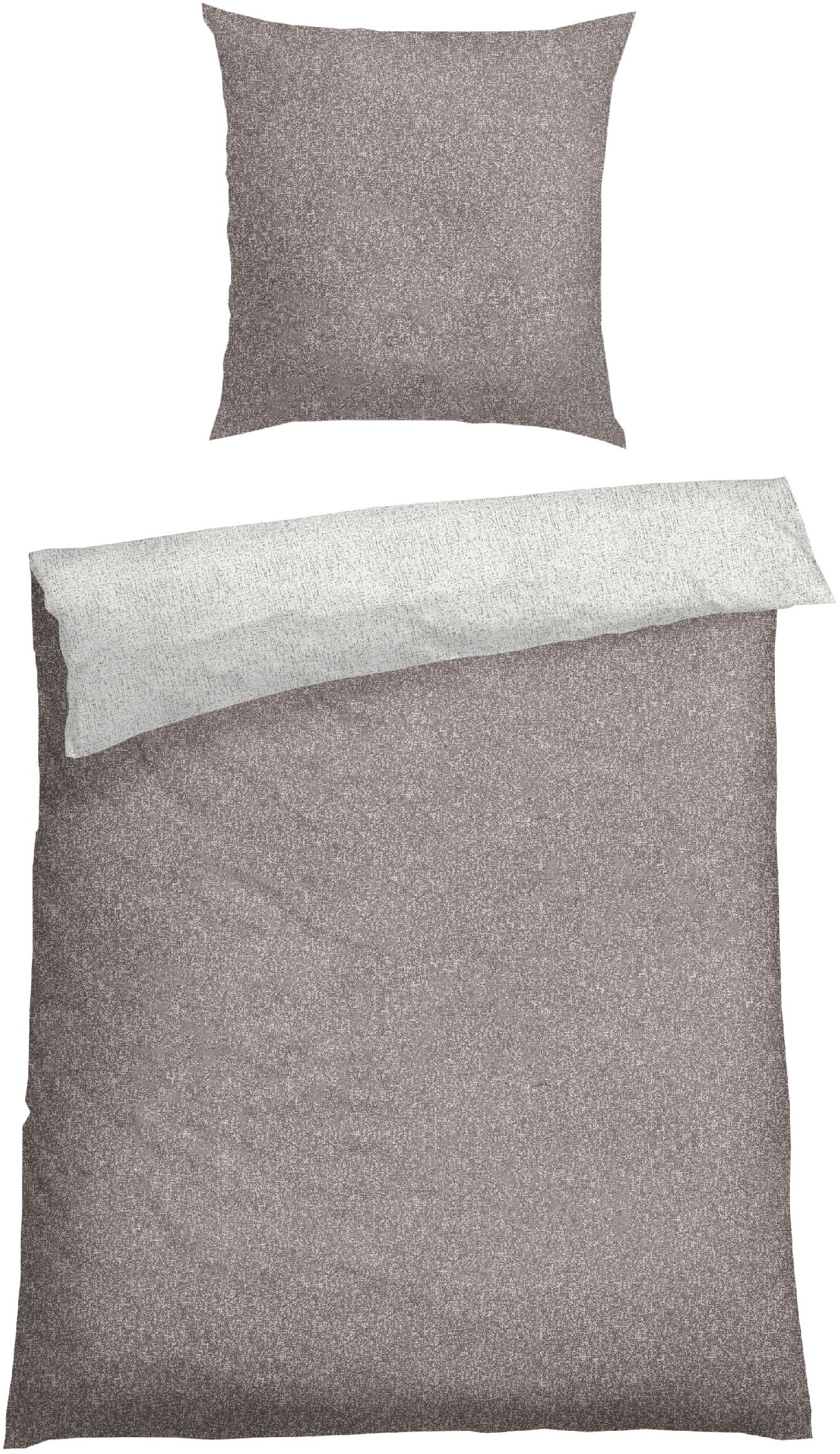Schiesser Wendebettwäsche "Vinnie aus weicher Baumwolle mit edlem Melangeeffekt" 2 Stk. MADE IN GREEN by OEKO-TEX-zertifiziert