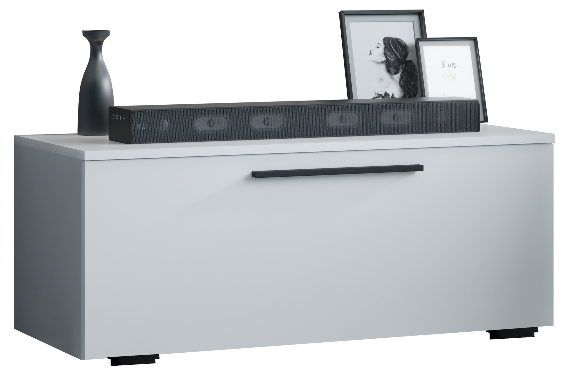 Wohnzimmertisch VCMweiß, Sideboards, "Holz TV Lowboard Möbel Fernsehschrank Arila S"