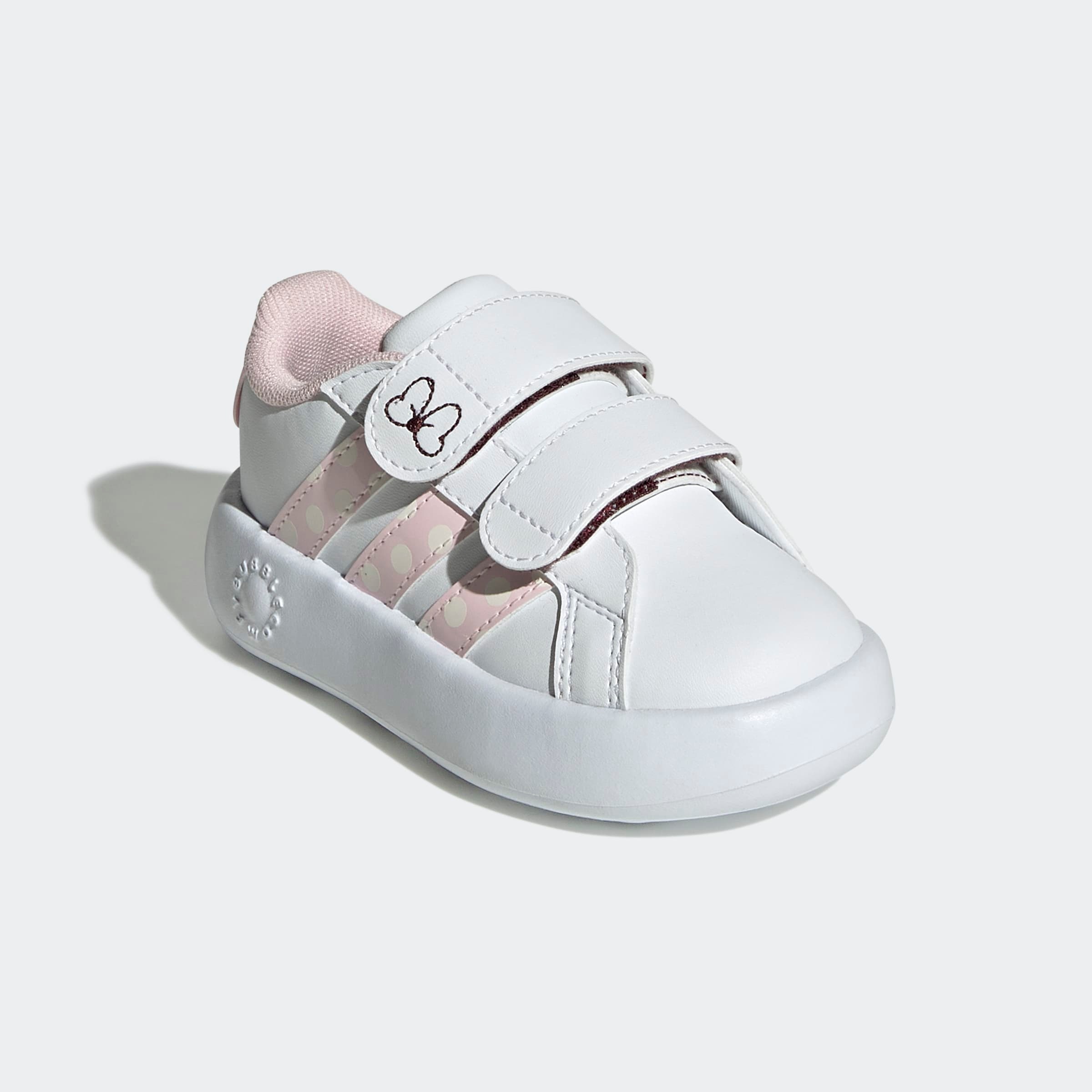 Kinder Sneaker "ADIDAS DISNEY MINNIE MAUS GRAND COURT KIDS", ADIDAS SPORTSWEAR, Gr. 27, weiß, Synthetik, Schuhe, für Kinder