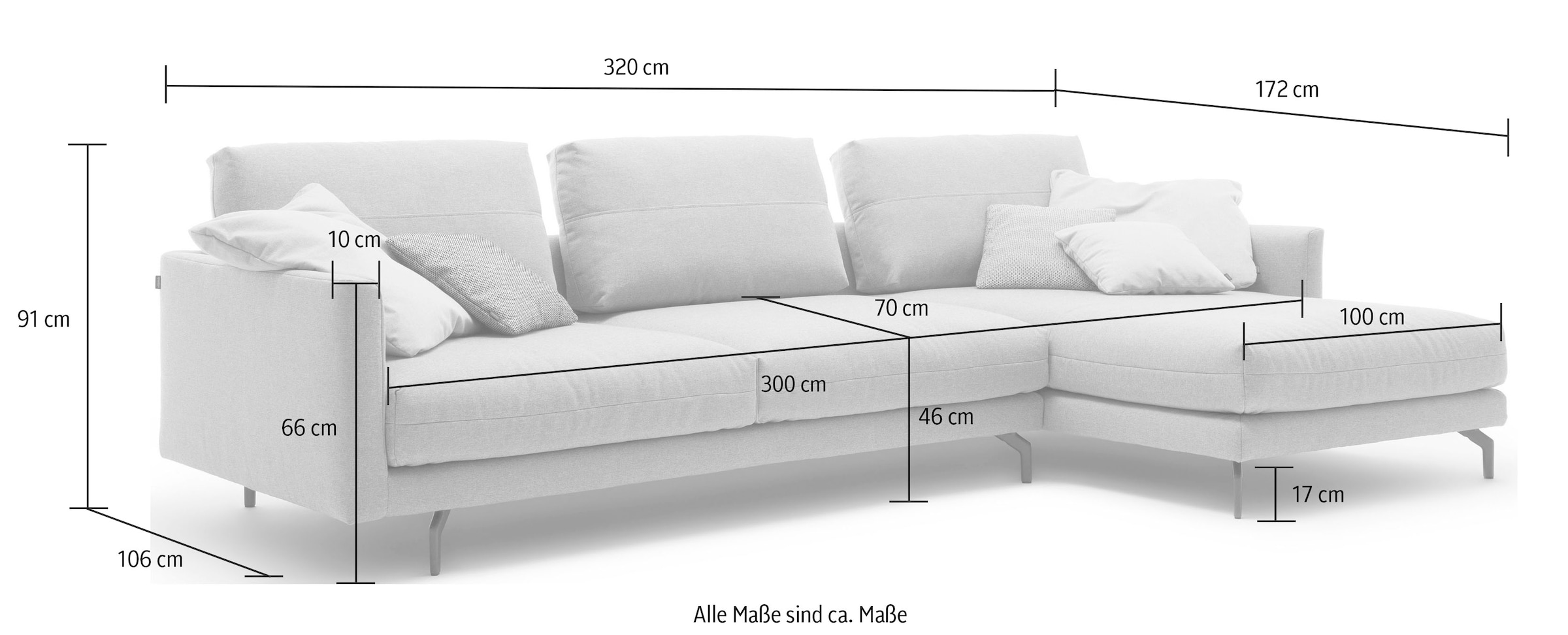 Creation BY ROLF BENZ Ecksofa »CR.414, Designecksofa, Polsterecke, L-Form«, wahlweise aus feinstem Rindsleder oder hochwertigem Chenille