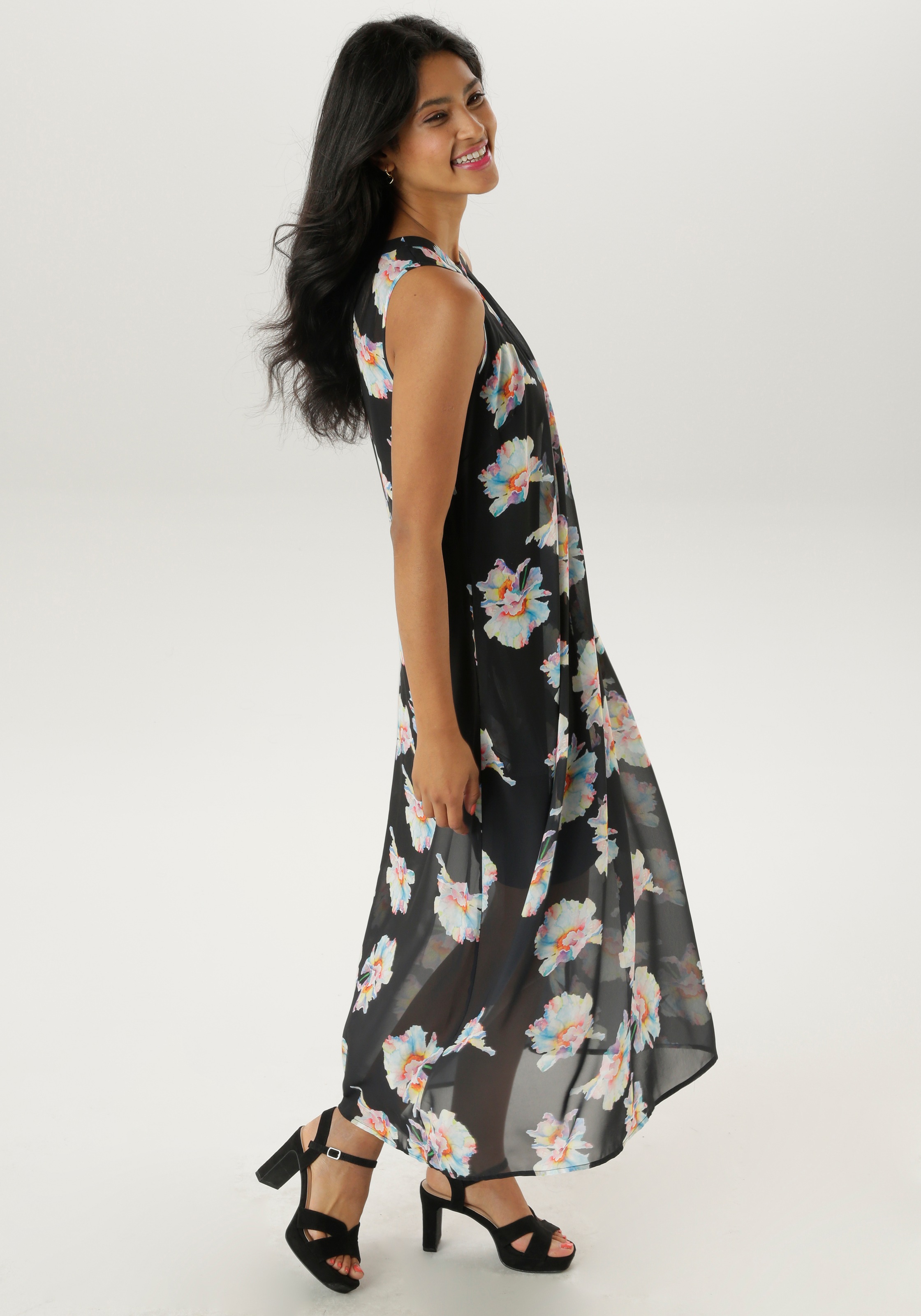 Aniston SELECTED Chiffonkleid, mit herausnehmbaren Jersey-Unterkleid günstig online kaufen