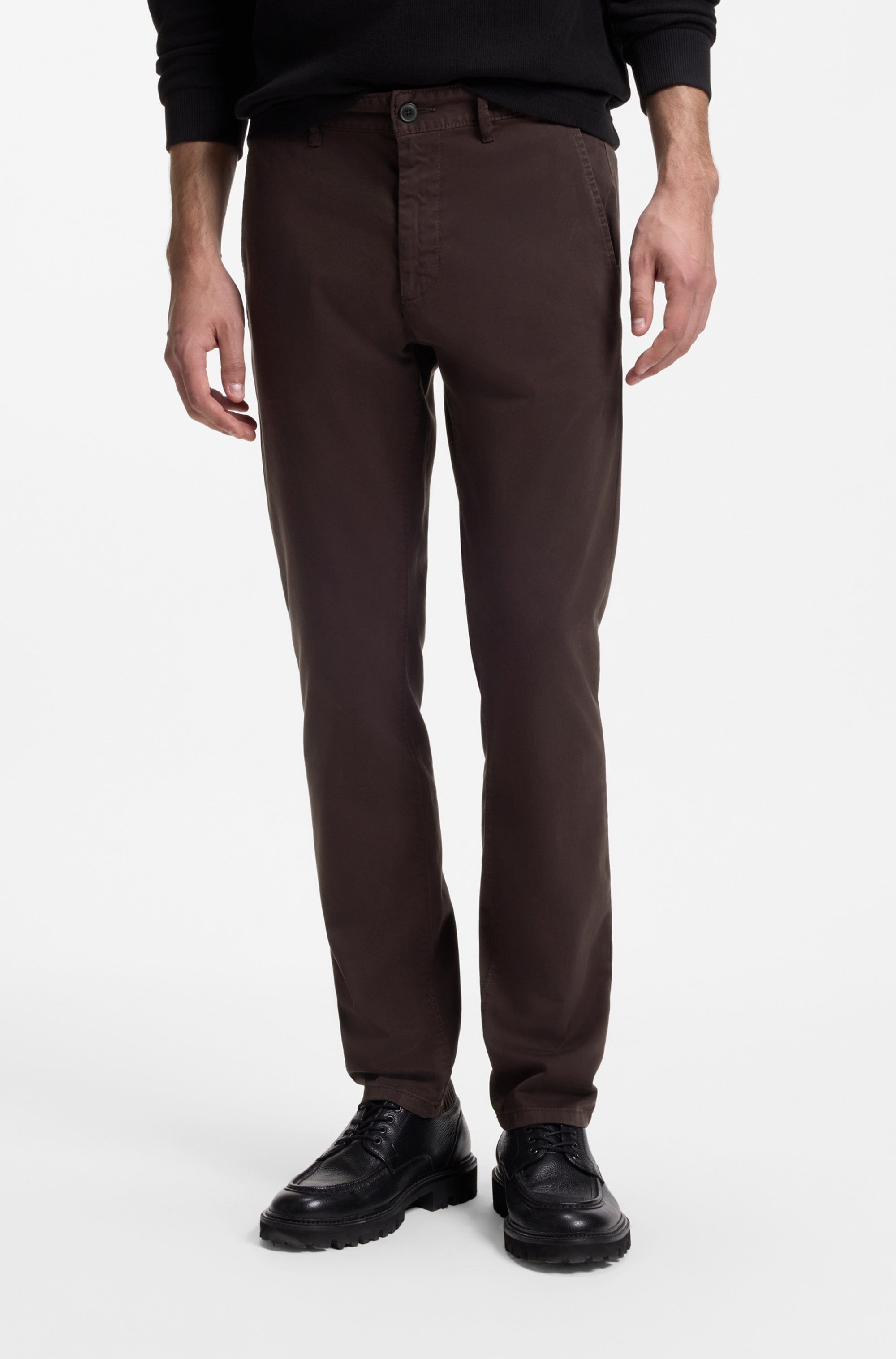 BOSS ORANGE Chinohose "Slim-fit" Aus komfortabler Stretch-Baumwolle und mit praktischen Gesäßtaschen
