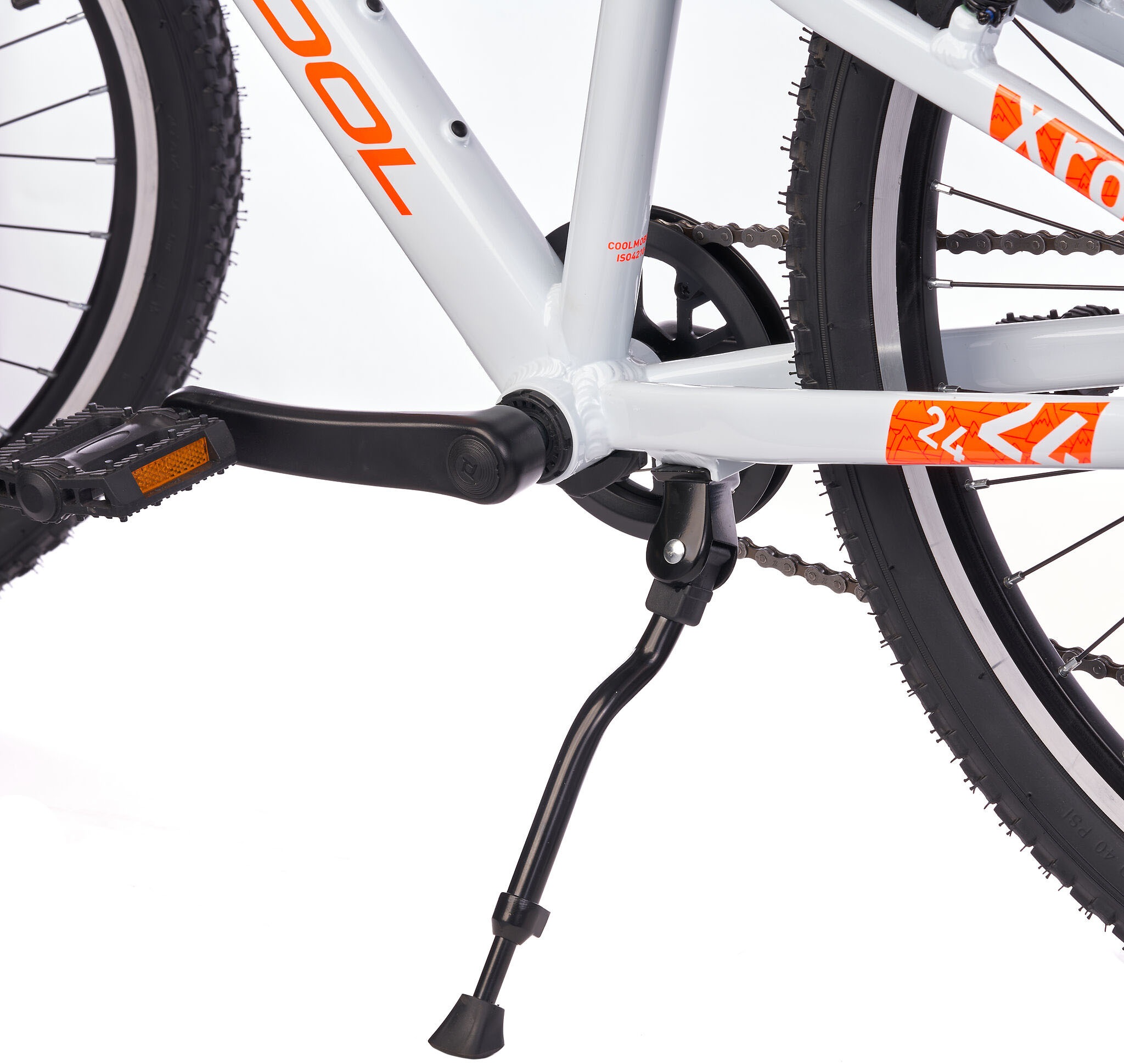 S’COOL Jugendfahrrad »S'COOL Xroc Pro 24-K7 Sky Grey/Neon Orange« 7 Gang Shimano Kettenschaltung