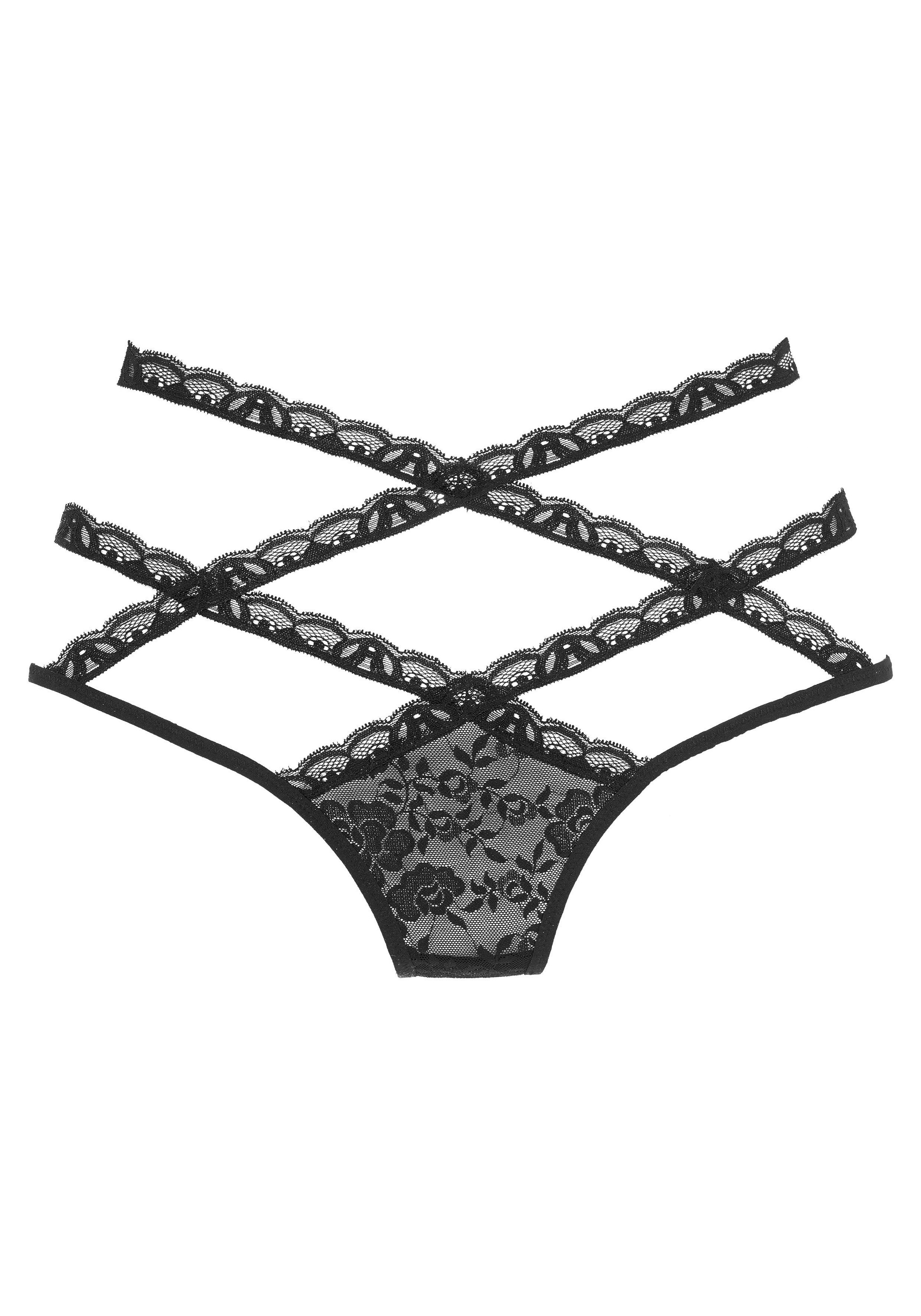 petite fleur gold Taillenslip aus dezent transparenter Spitze in blumiger O günstig online kaufen