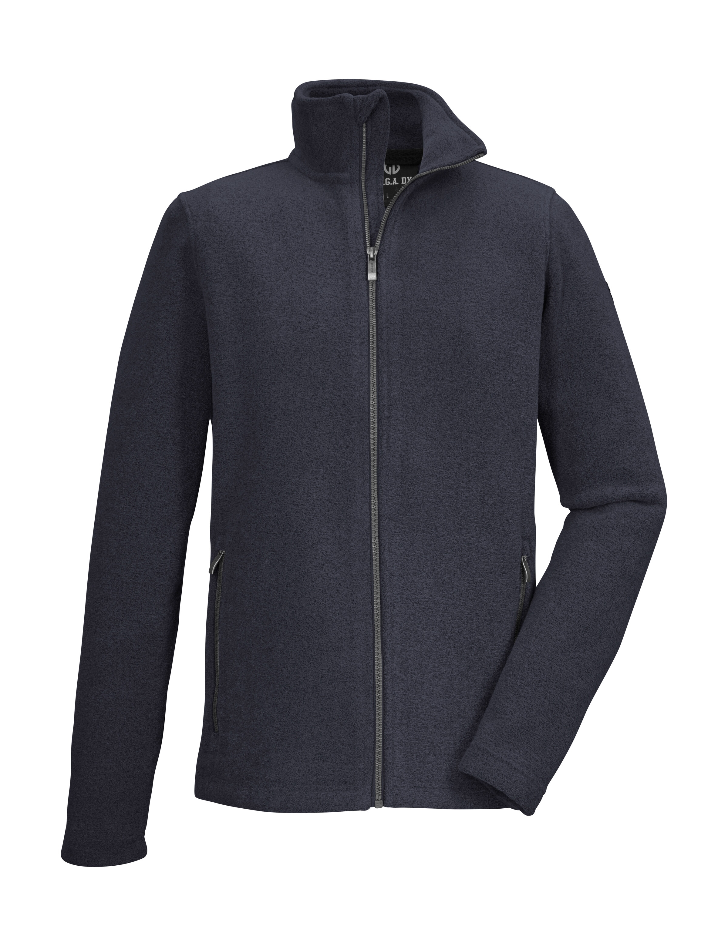 G.I.G.A. DX by killtec Fleecejacke "GS 5 MN KNTFLC JCKT" Strickfleecejacke, Melange-Optik, Reißverschlusstaschen, Kinnschutz