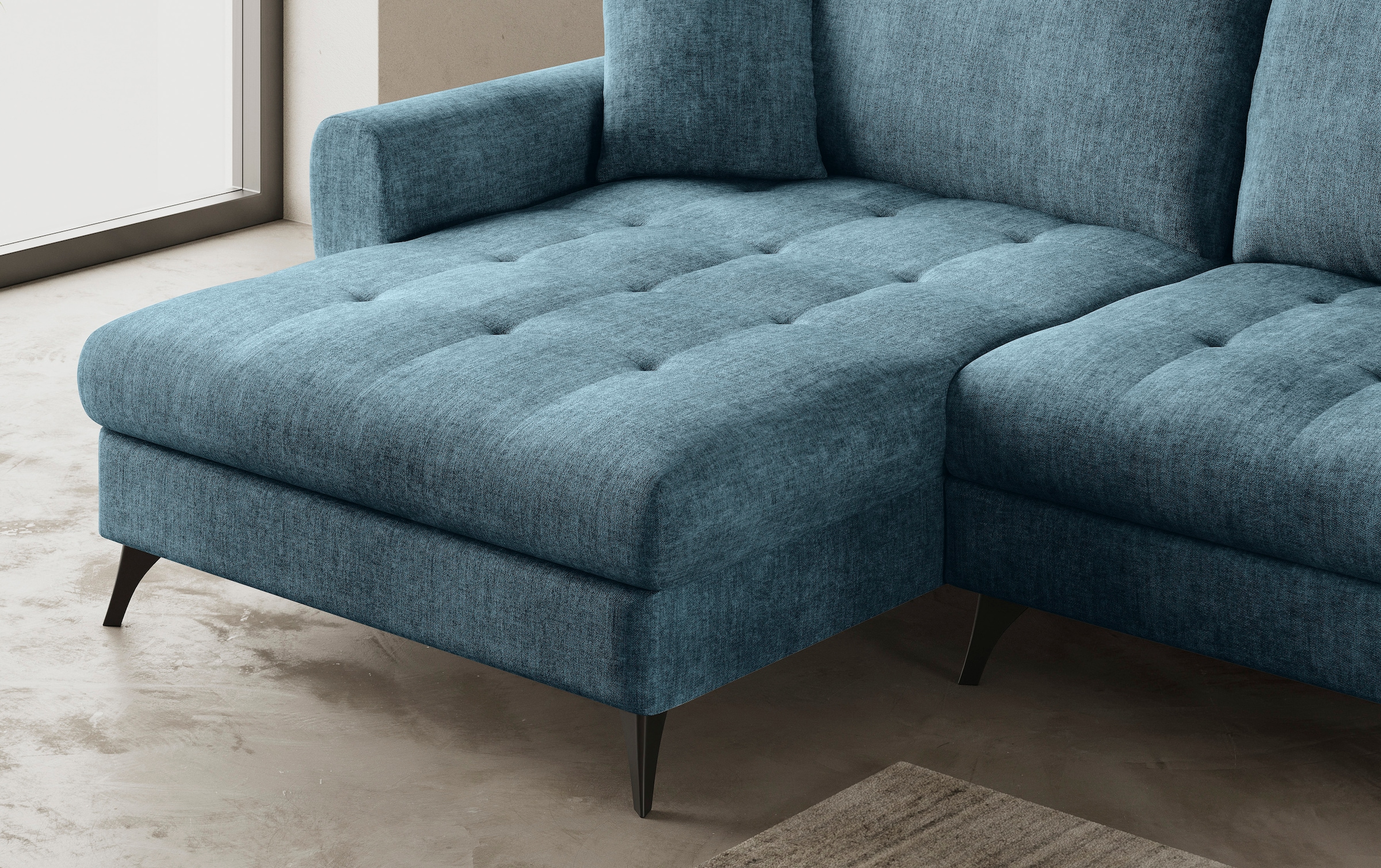 Mr. Couch Ecksofa »Blackburn II, L-Form«, Mit Kaltschaumpolsterung bis 140 kg belastbar