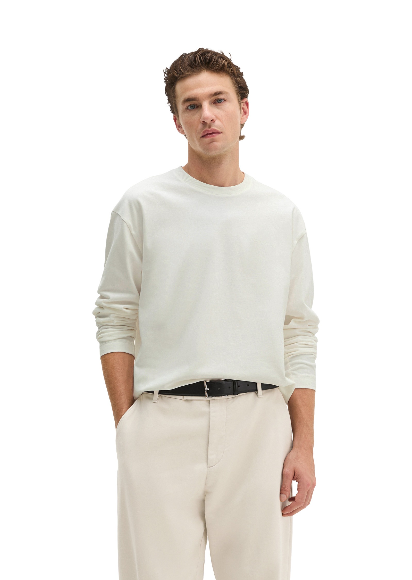 Marc OPolo Langarmshirt "aus schwerem Bio-Baumwoll-Jersey"