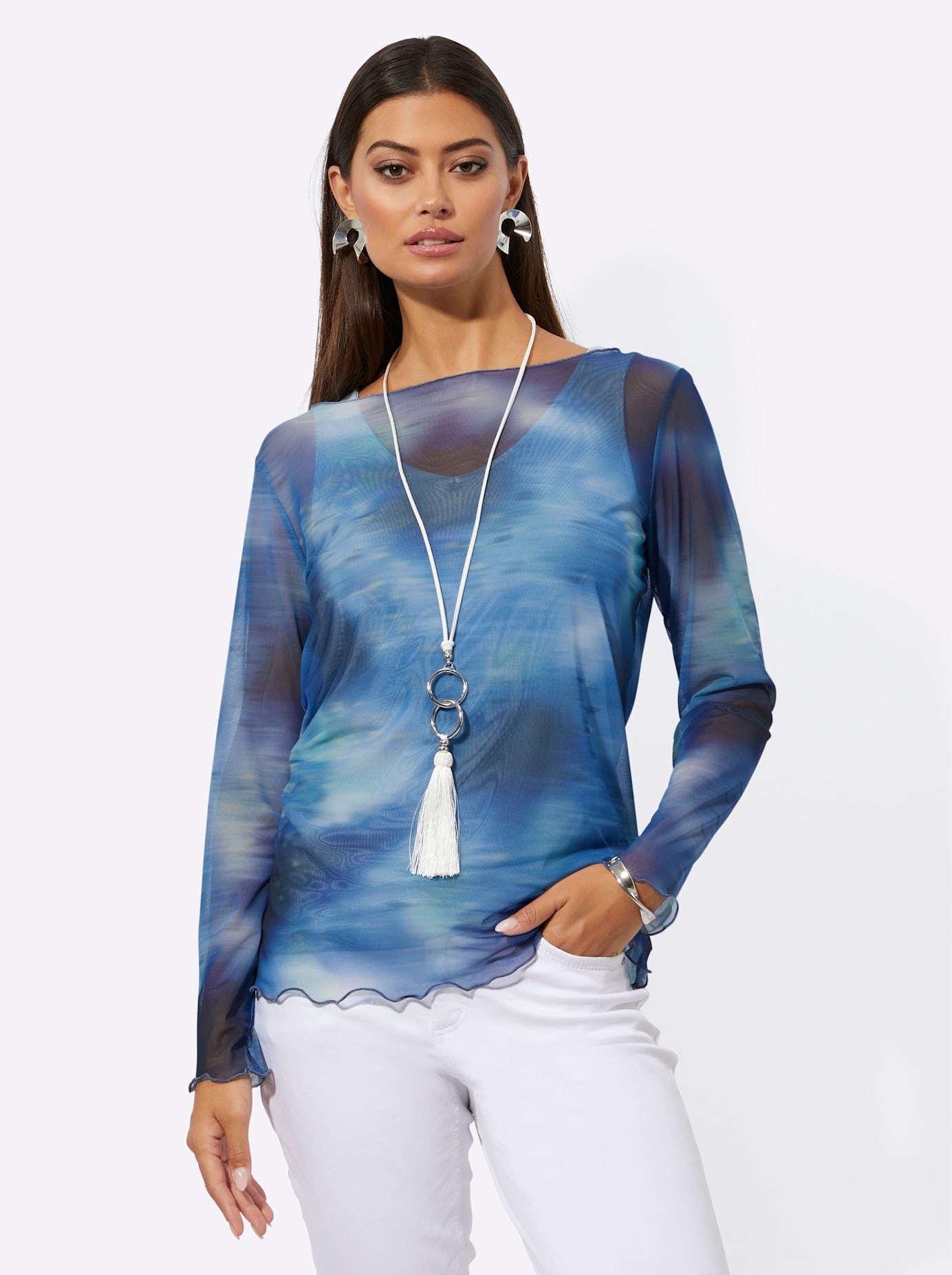 creation L 2-in-1-Shirt "Mesh-Shirt" 1 Stk. tlg. günstig online kaufen