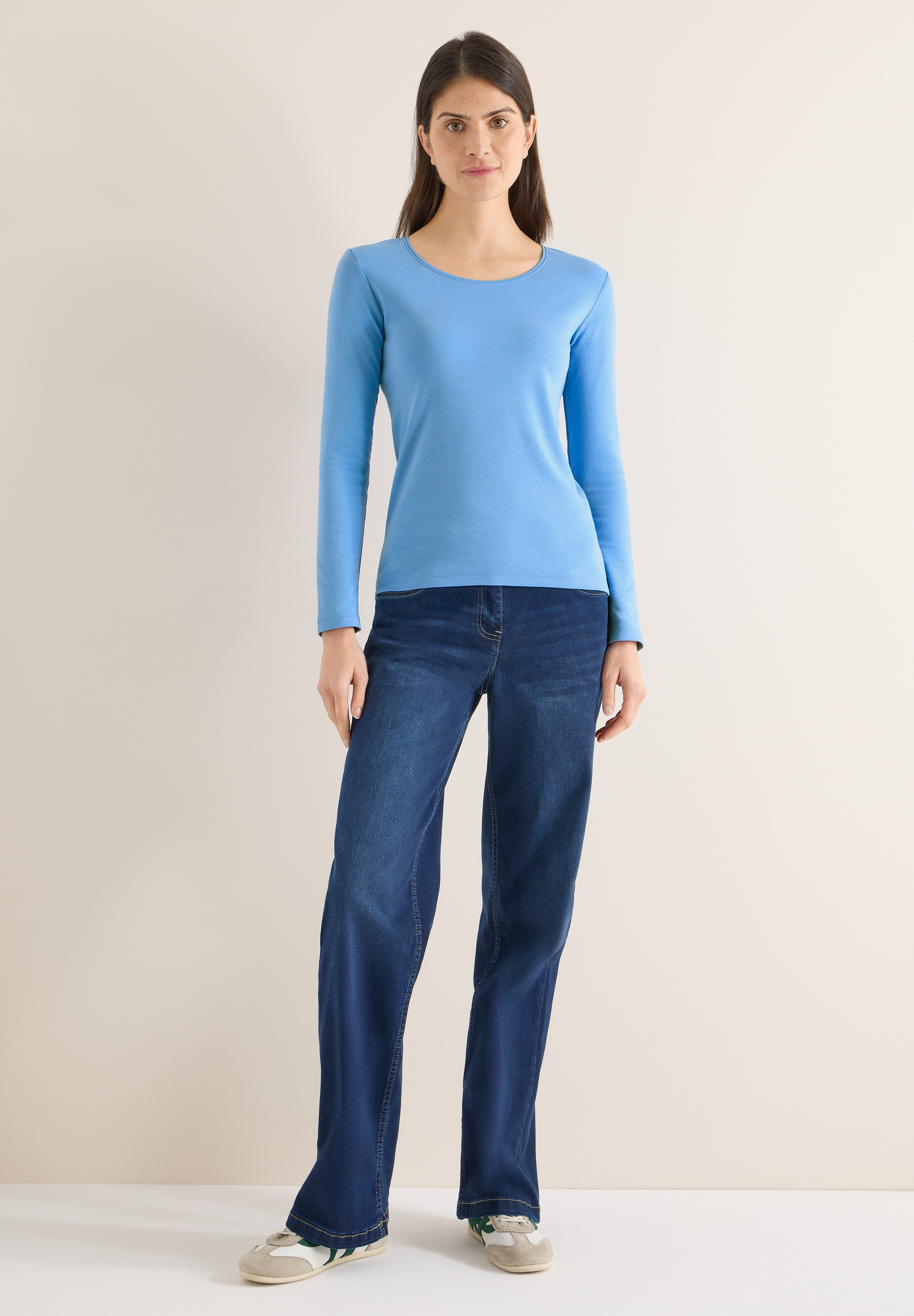 Cecil Langarmshirt aus reiner Baumwolle